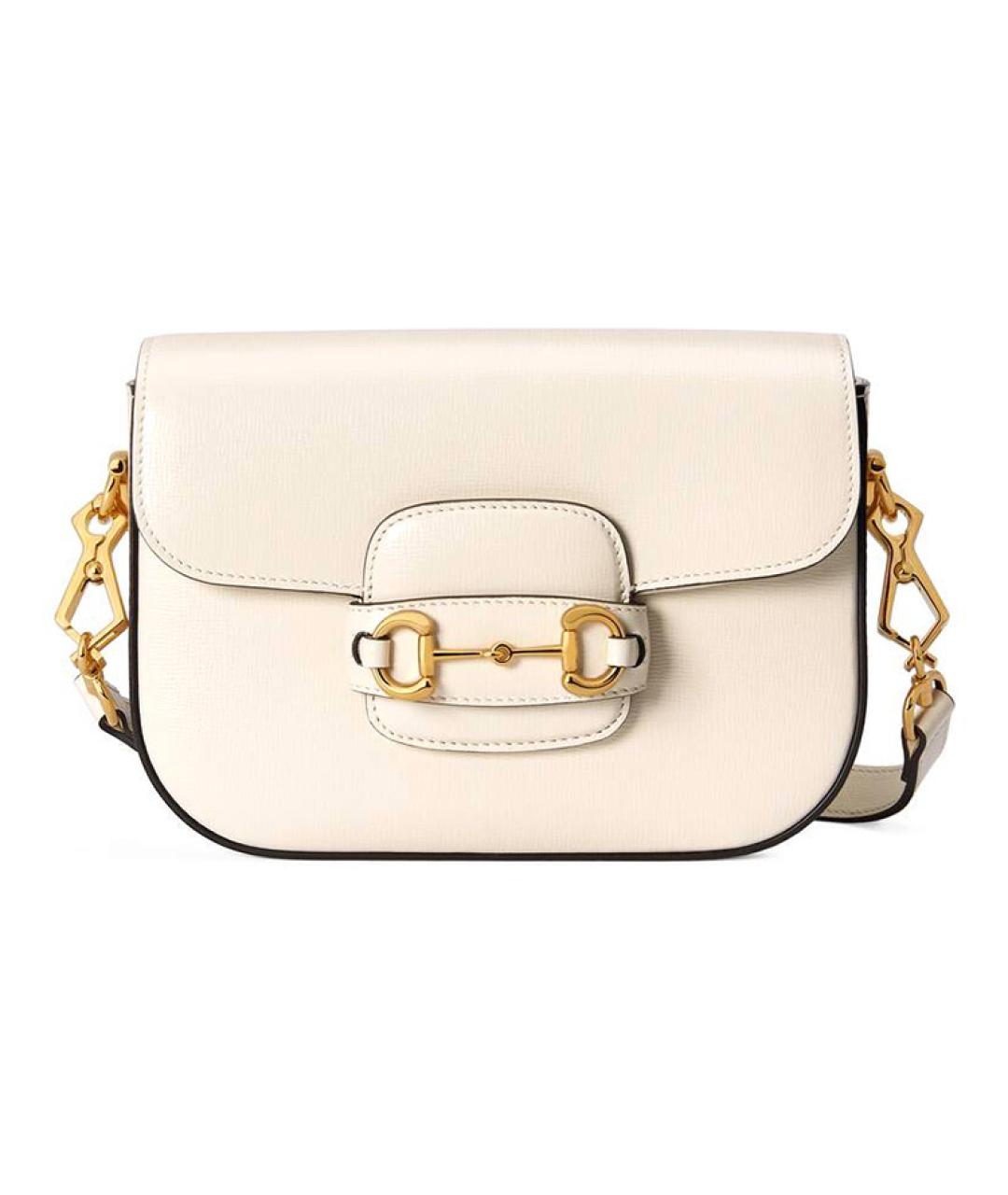 GUCCI Белая кожаная сумка через плечо, фото 2