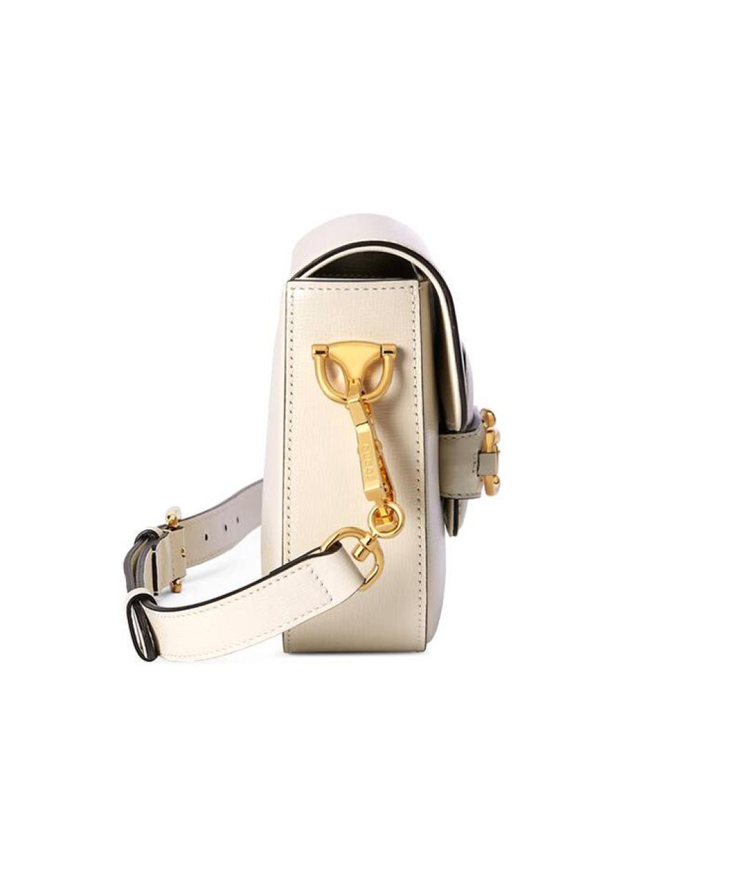 GUCCI Белая кожаная сумка через плечо, фото 4