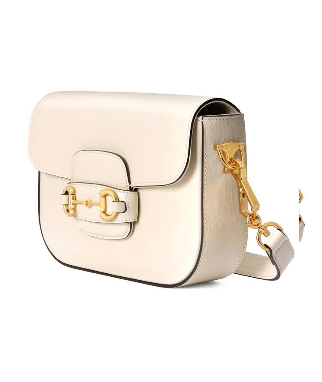 GUCCI Белая кожаная сумка через плечо, фото 3