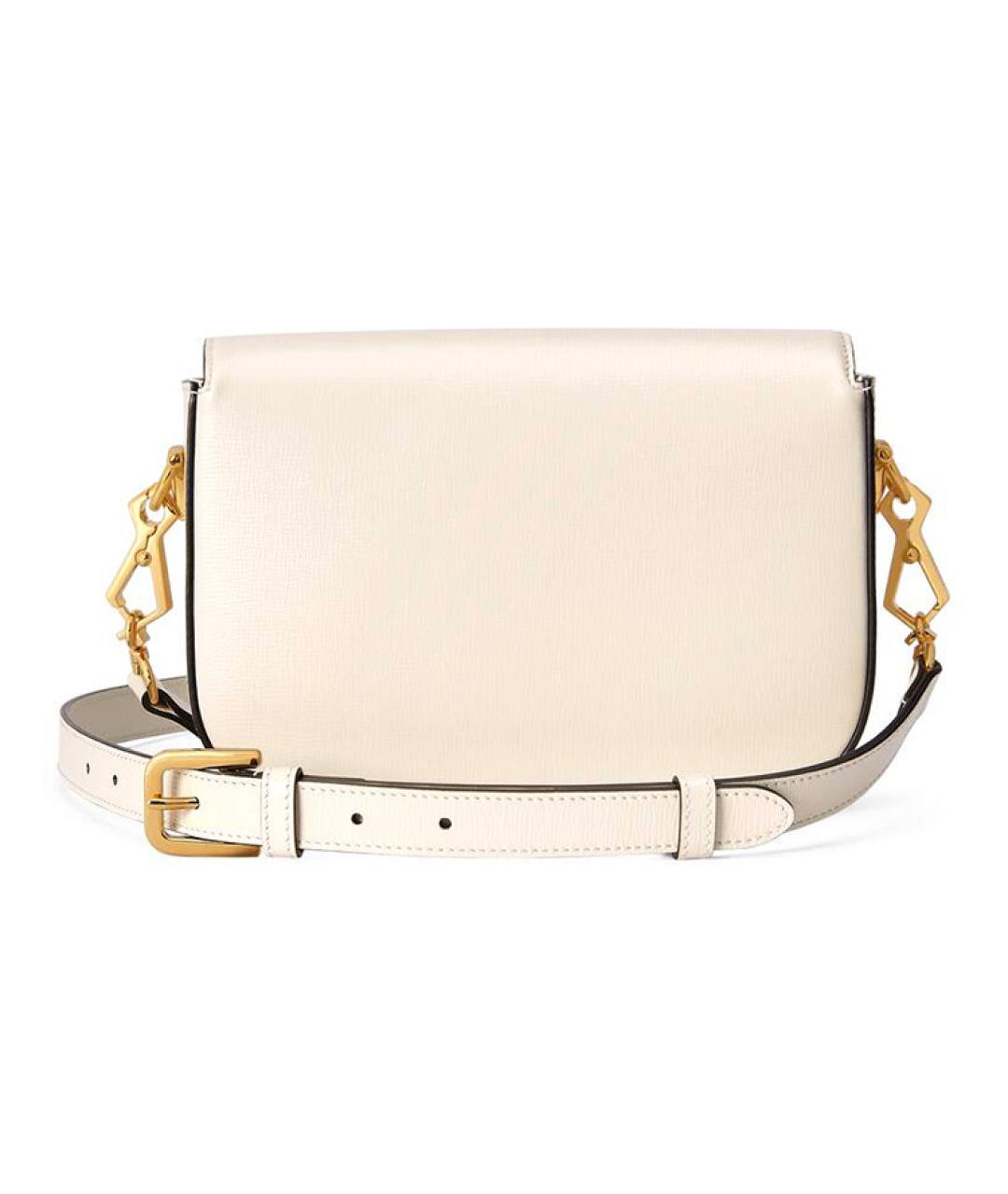 GUCCI Белая кожаная сумка через плечо, фото 5