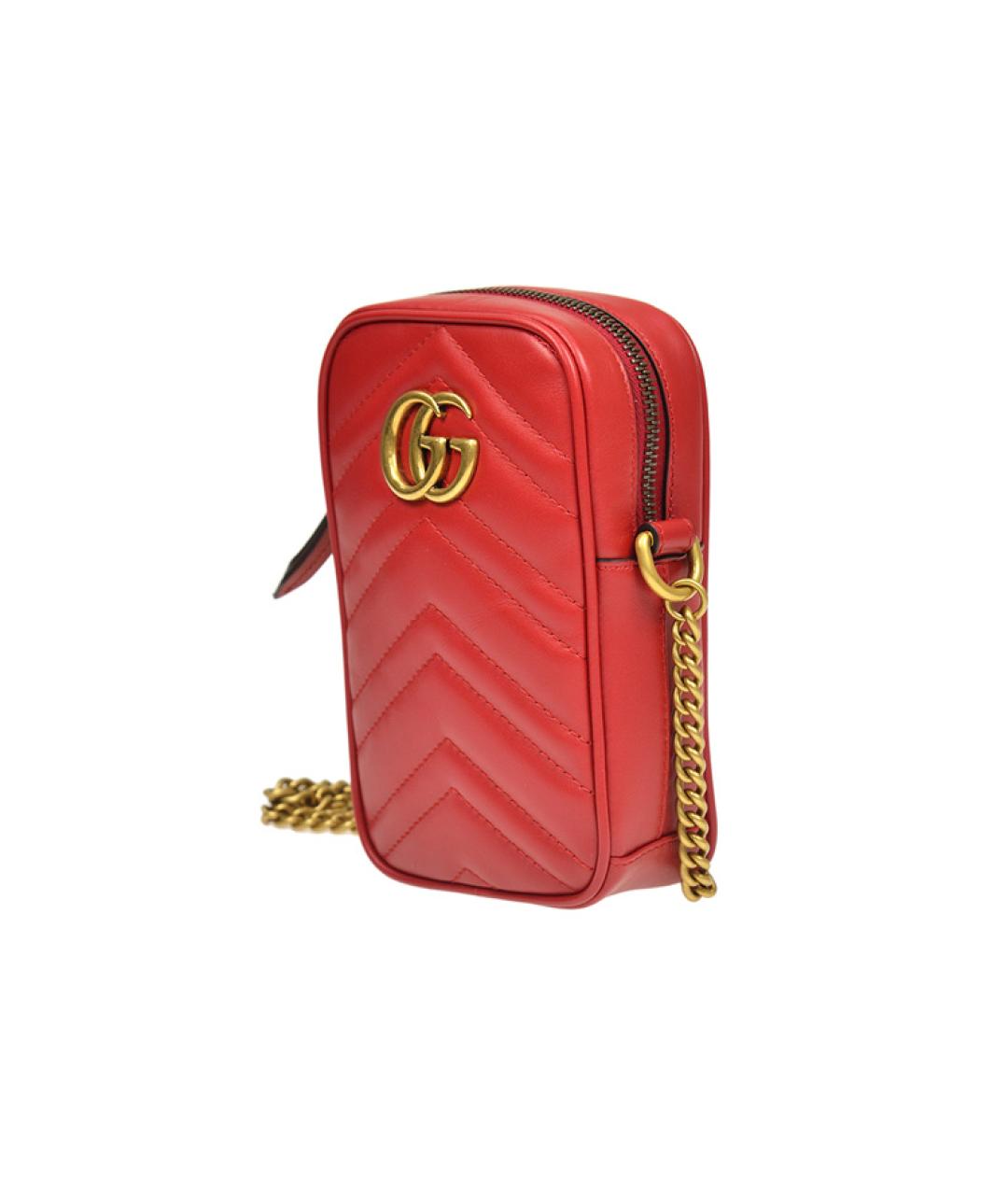 GUCCI Красная кожаная сумка через плечо, фото 2