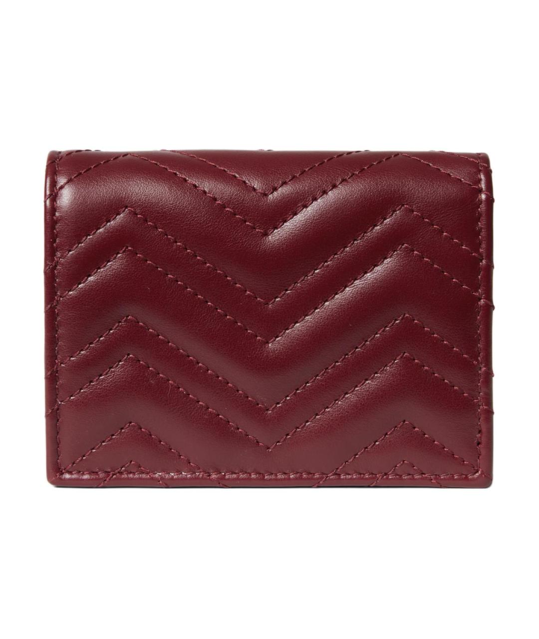 GUCCI Бордовый кожаный кошелек, фото 2