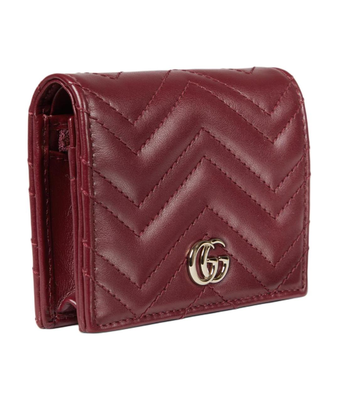 GUCCI Бордовый кожаный кошелек, фото 6