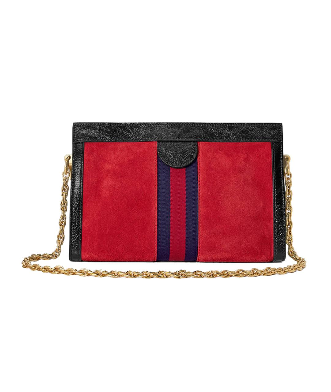 GUCCI Красная замшевая сумка через плечо, фото 2