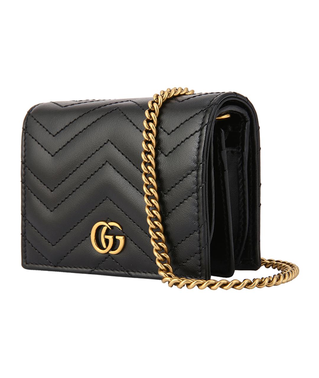 GUCCI Черная кожаная сумка через плечо, фото 2