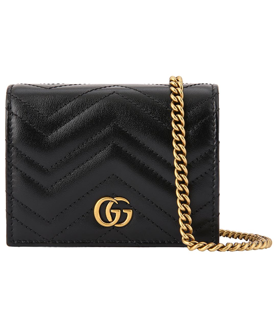 GUCCI Черная кожаная сумка через плечо, фото 1