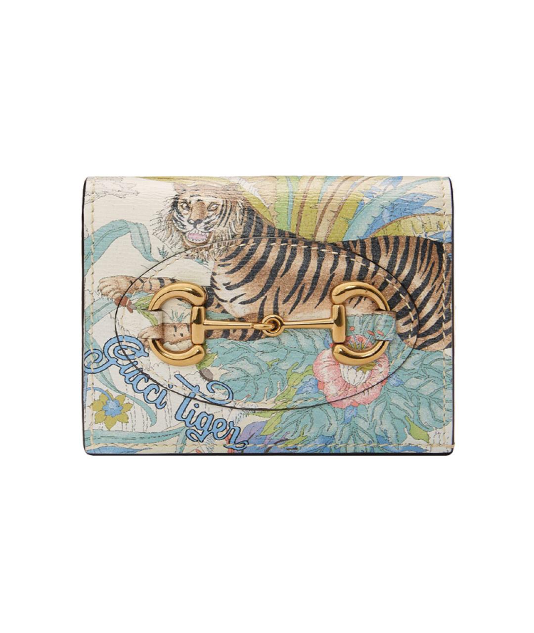 GUCCI Бежевый кожаный кошелек, фото 1