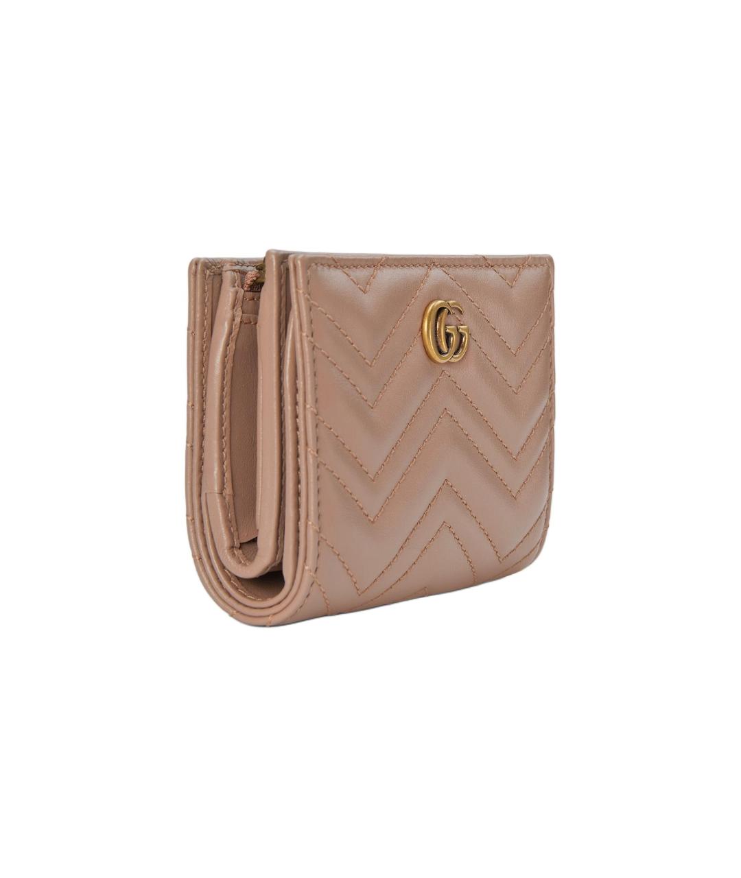 GUCCI Бежевый кожаный кошелек, фото 6