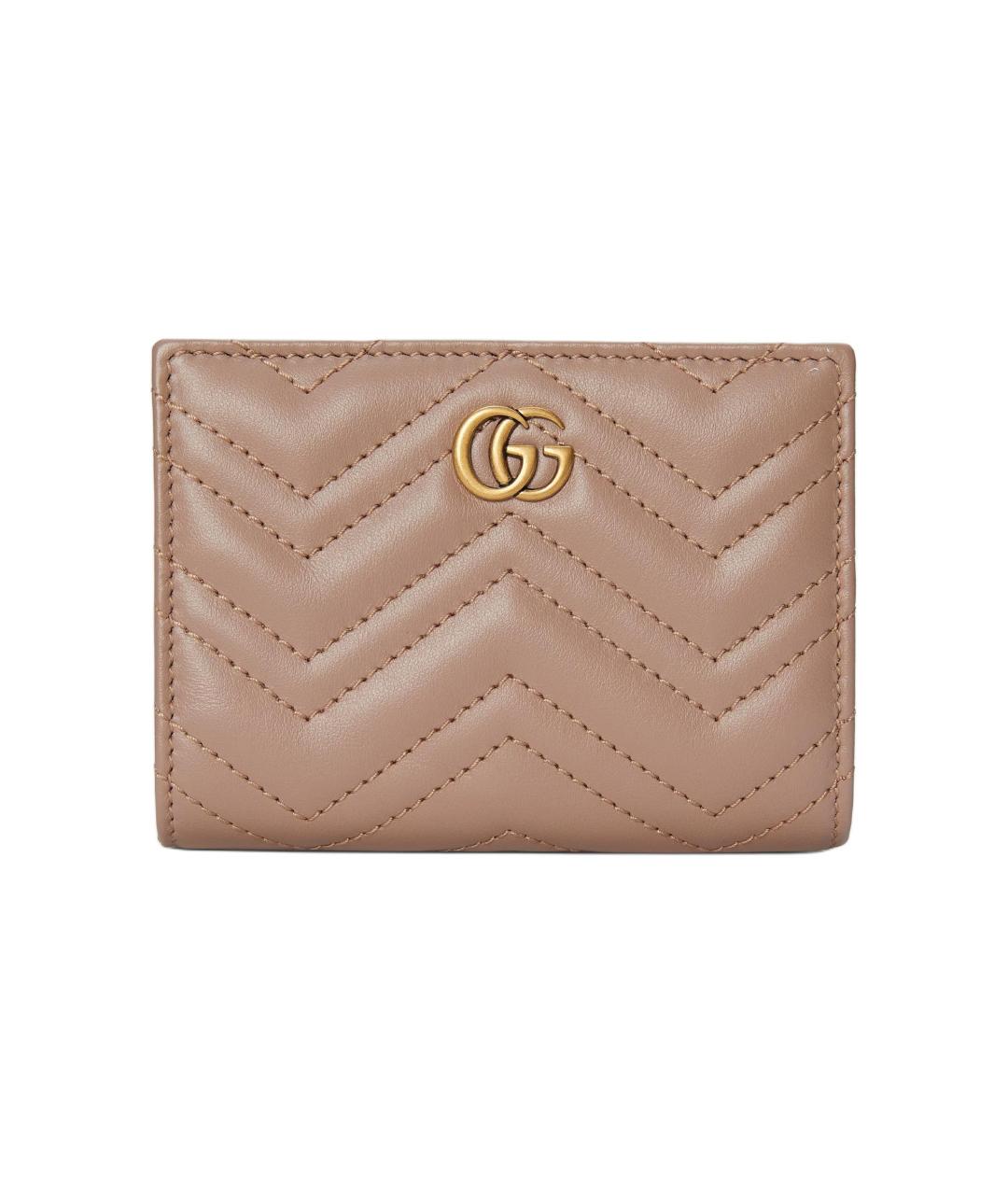 GUCCI Бежевый кожаный кошелек, фото 1