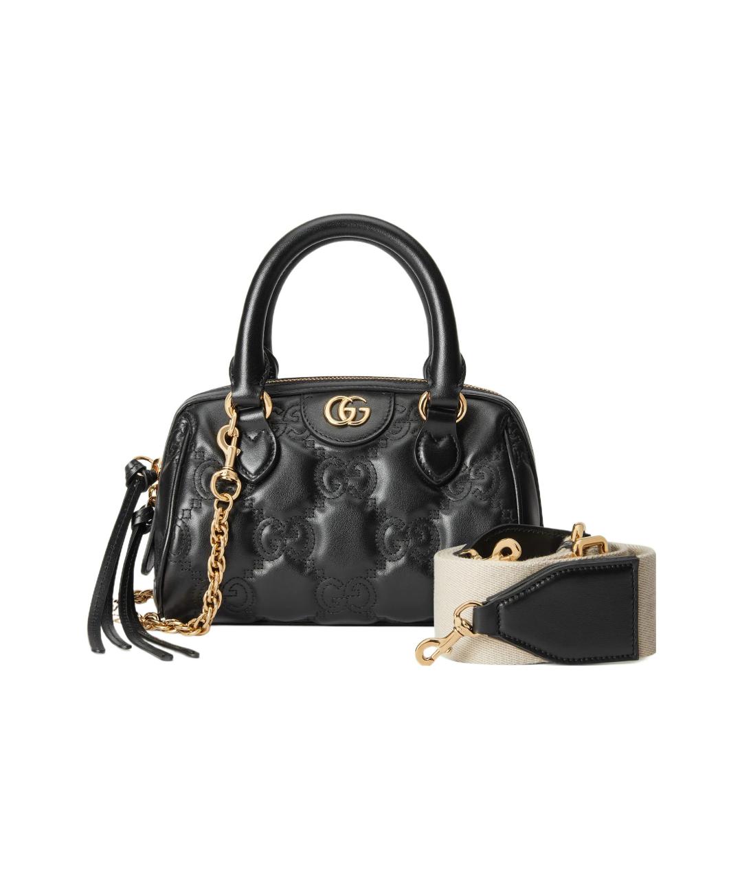 GUCCI Черная кожаная сумка через плечо, фото 3