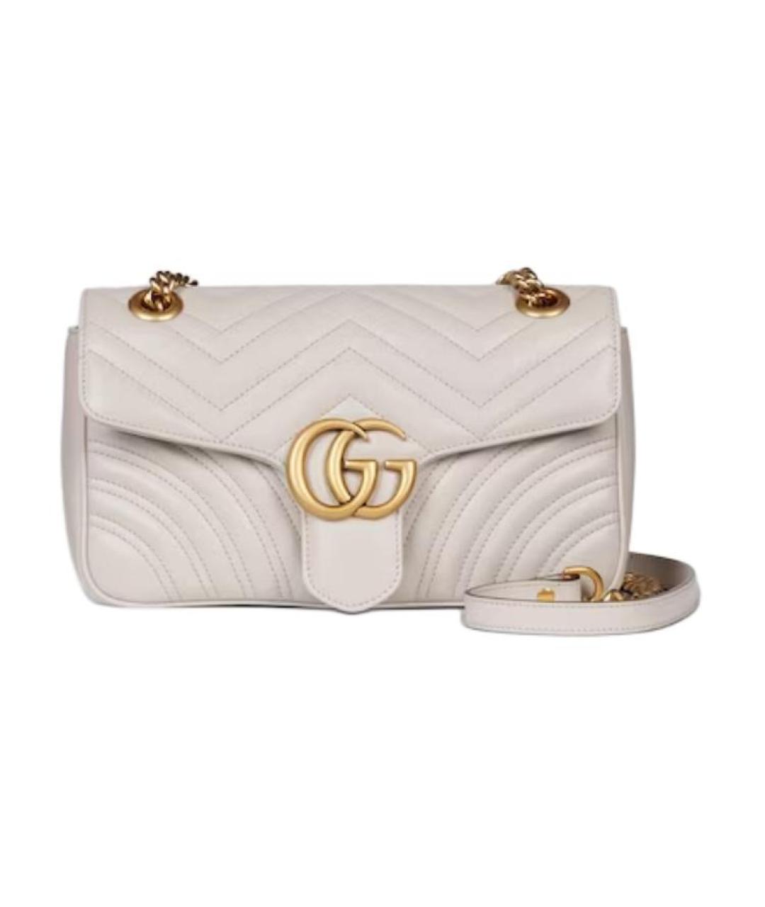 GUCCI Белая кожаная сумка через плечо, фото 1