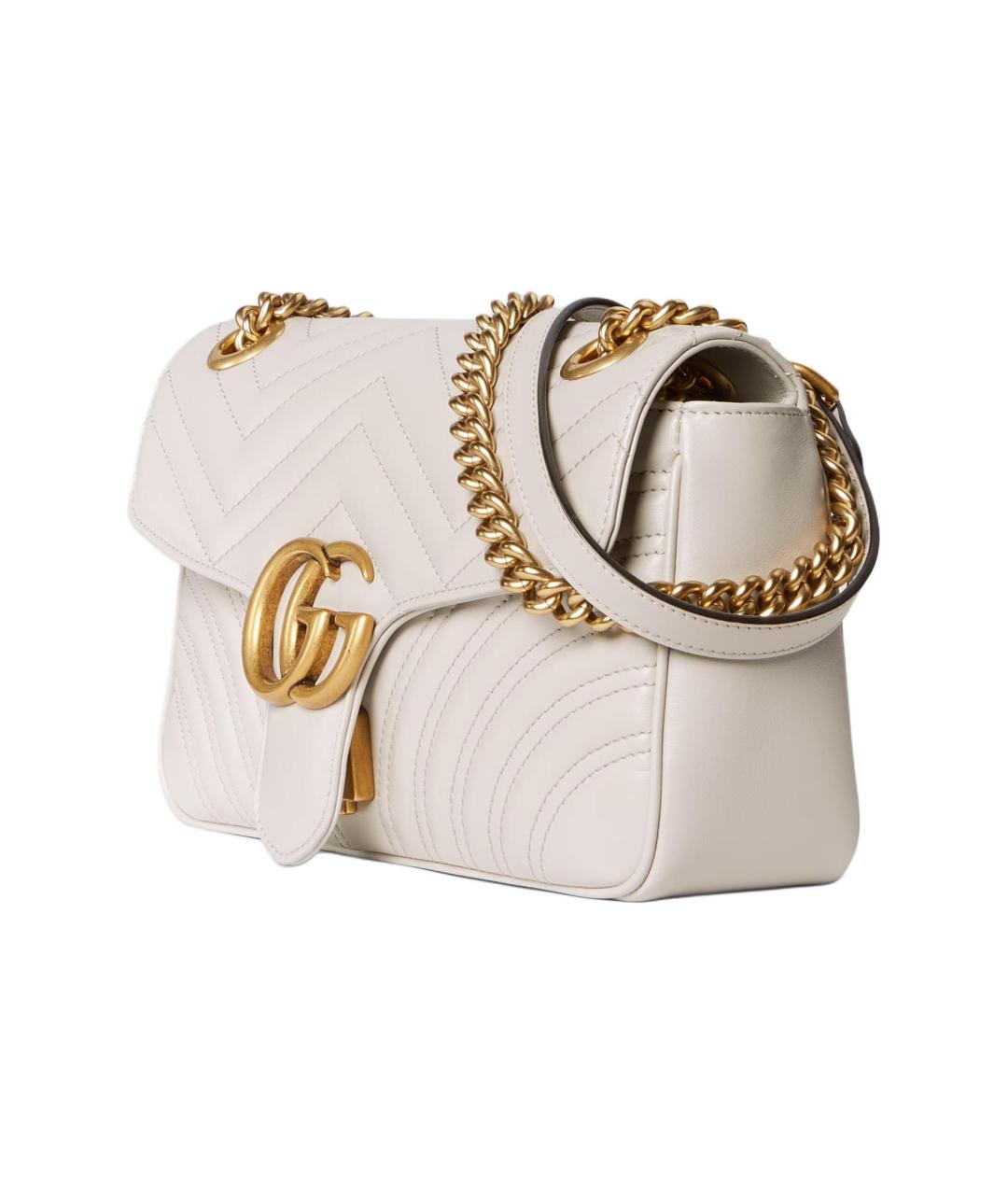 GUCCI Белая кожаная сумка через плечо, фото 2