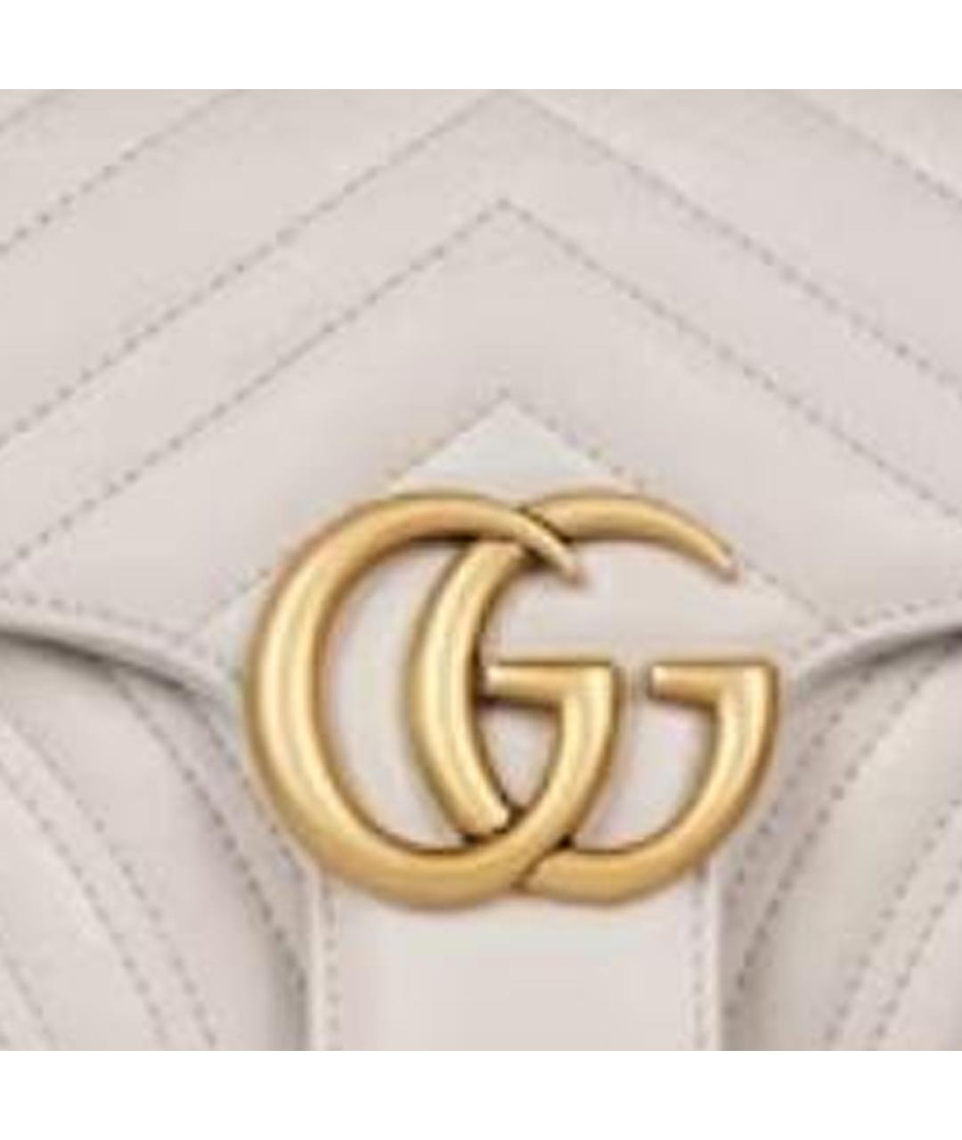 GUCCI Белая кожаная сумка через плечо, фото 8