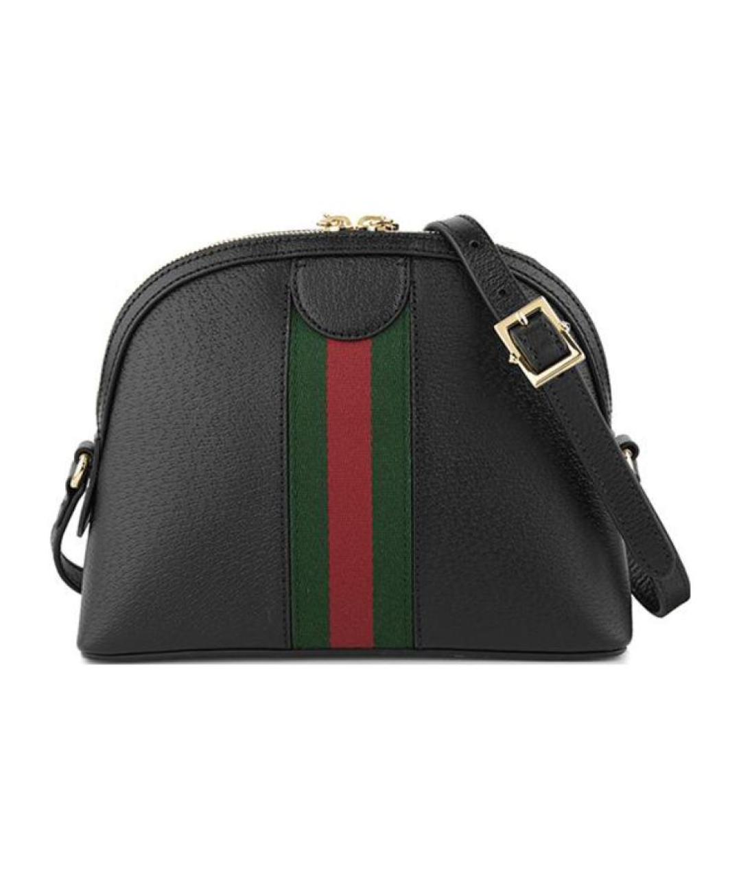 GUCCI Черная кожаная сумка через плечо, фото 2