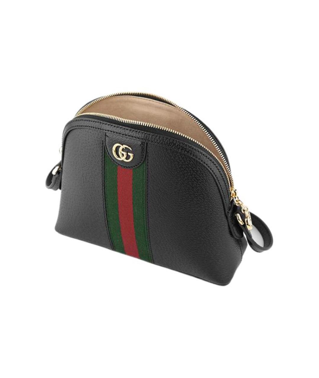 GUCCI Черная кожаная сумка через плечо, фото 4