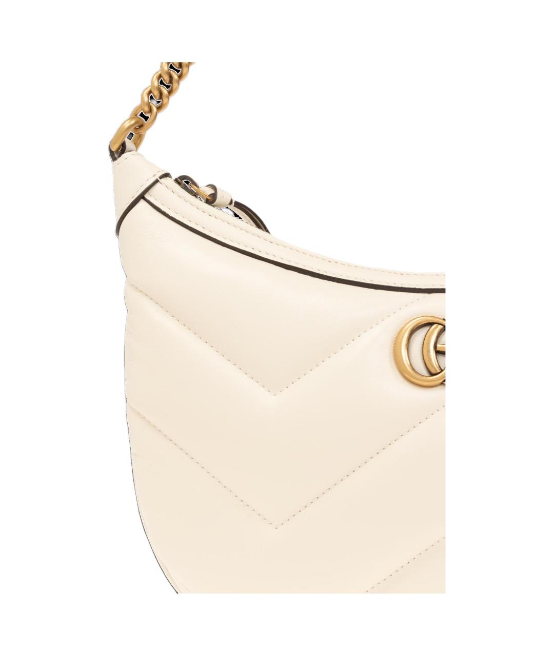 GUCCI Белая кожаная сумка через плечо, фото 4