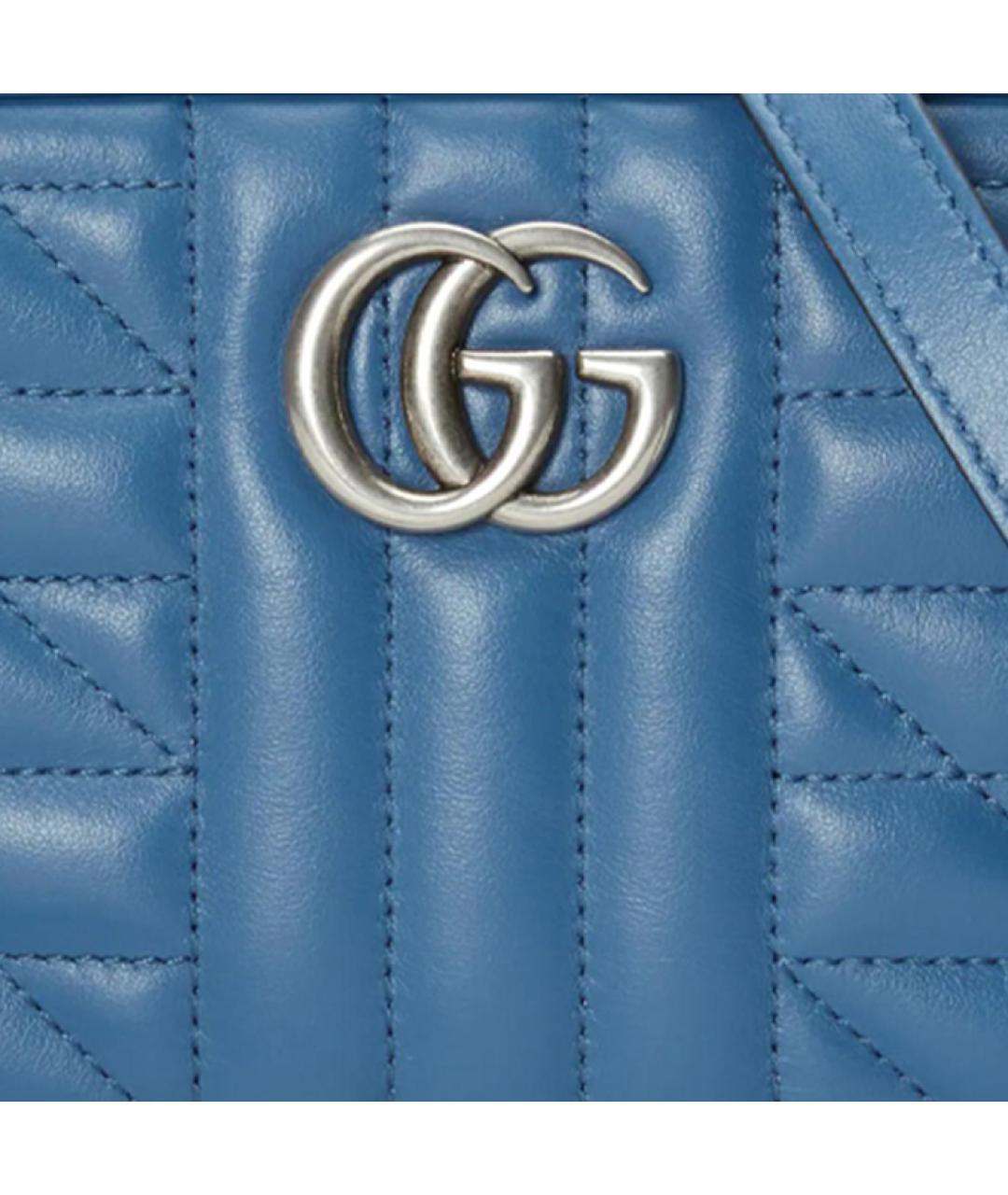 GUCCI Синяя кожаная сумка через плечо, фото 9