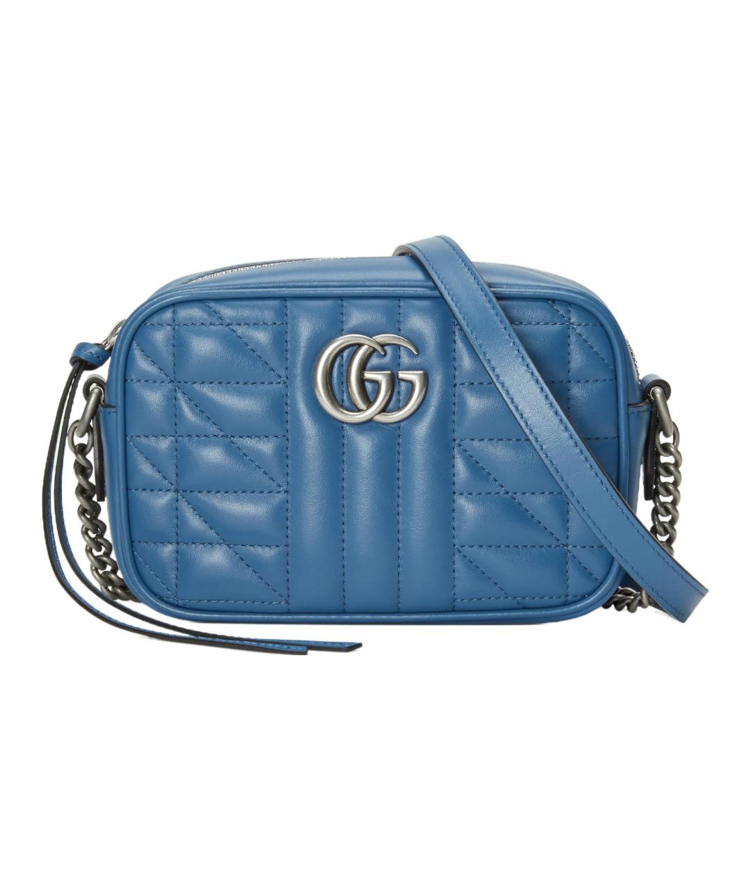 GUCCI Синяя кожаная сумка через плечо, фото 1