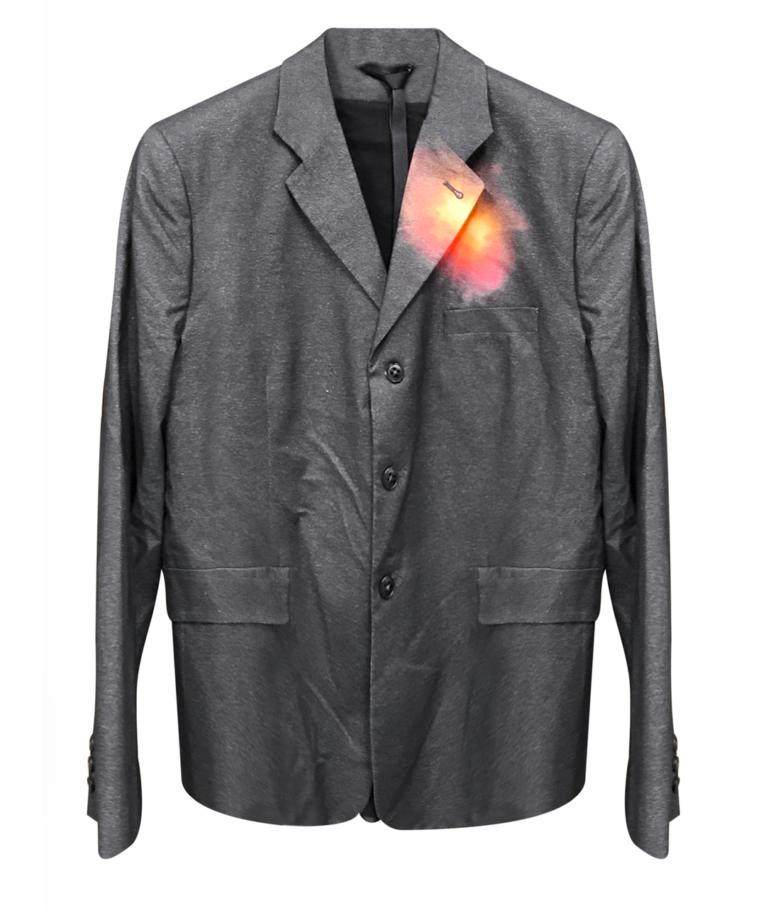 ANN DEMEULEMEESTER Черный хлопковый пиджак, фото 1