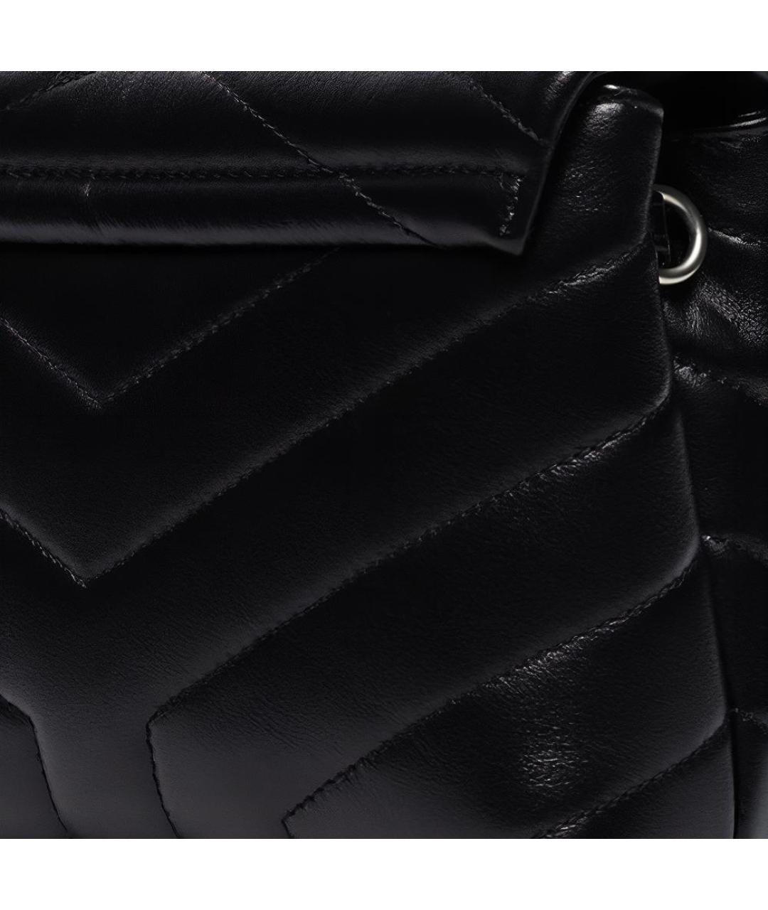 SAINT LAURENT Черная кожаная сумка через плечо, фото 7