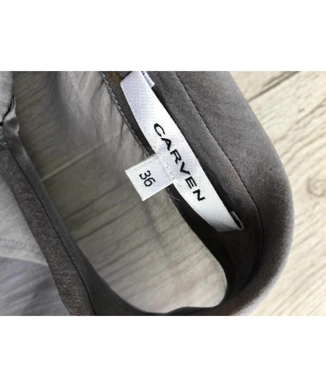 CARVEN Серая шелковая рубашка, фото 4