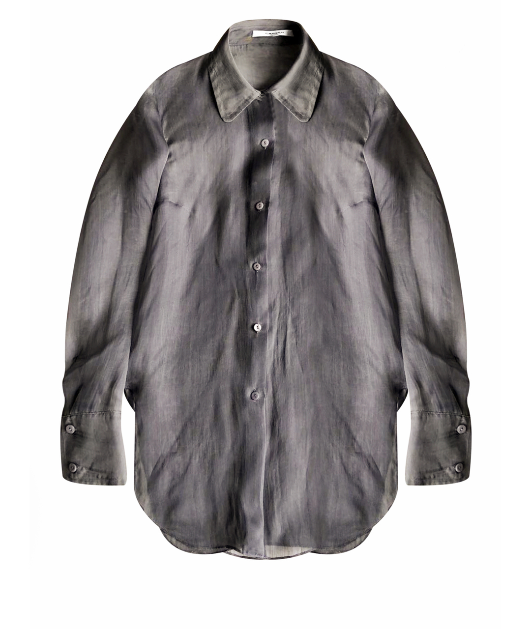 CARVEN Серая шелковая рубашка, фото 1