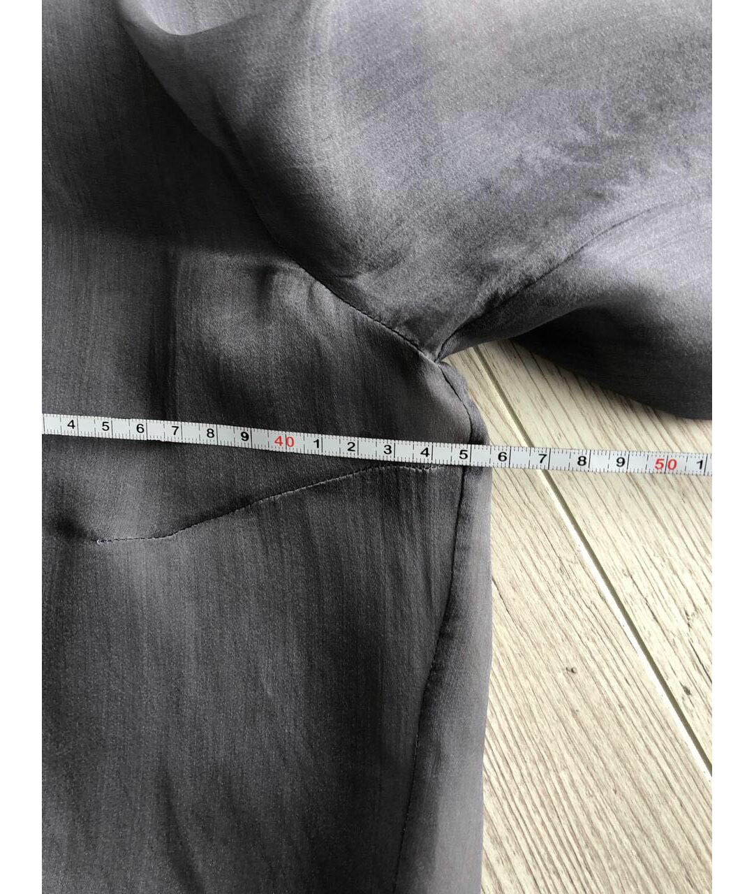 CARVEN Серая шелковая рубашка, фото 5