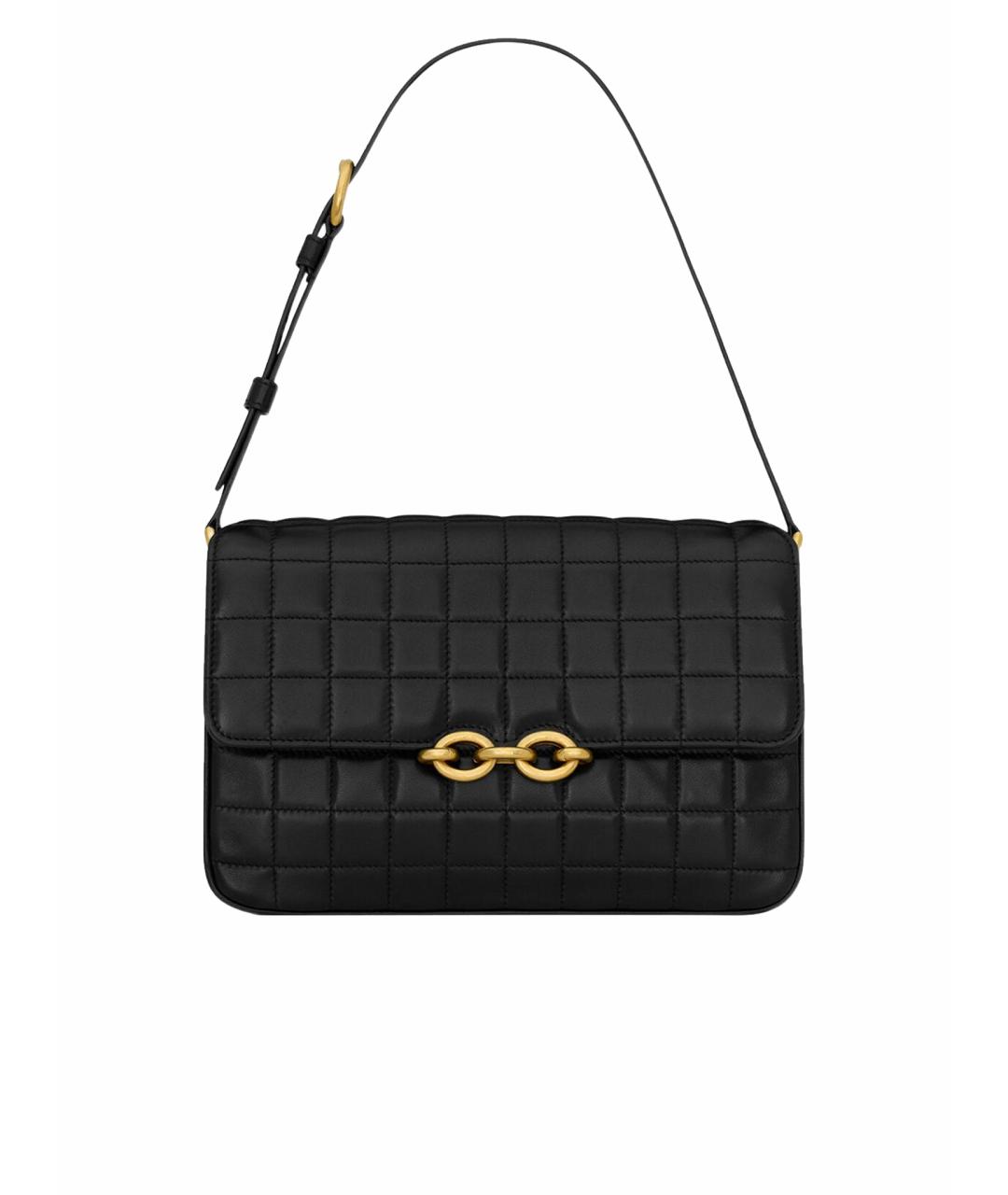 SAINT LAURENT Черная кожаная сумка через плечо, фото 1