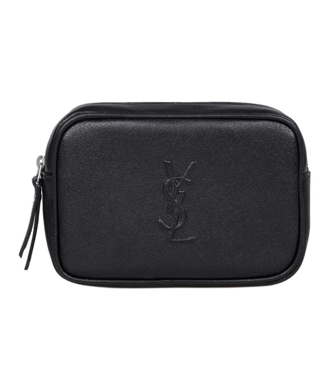 SAINT LAURENT Черная кожаная поясная сумка, фото 5