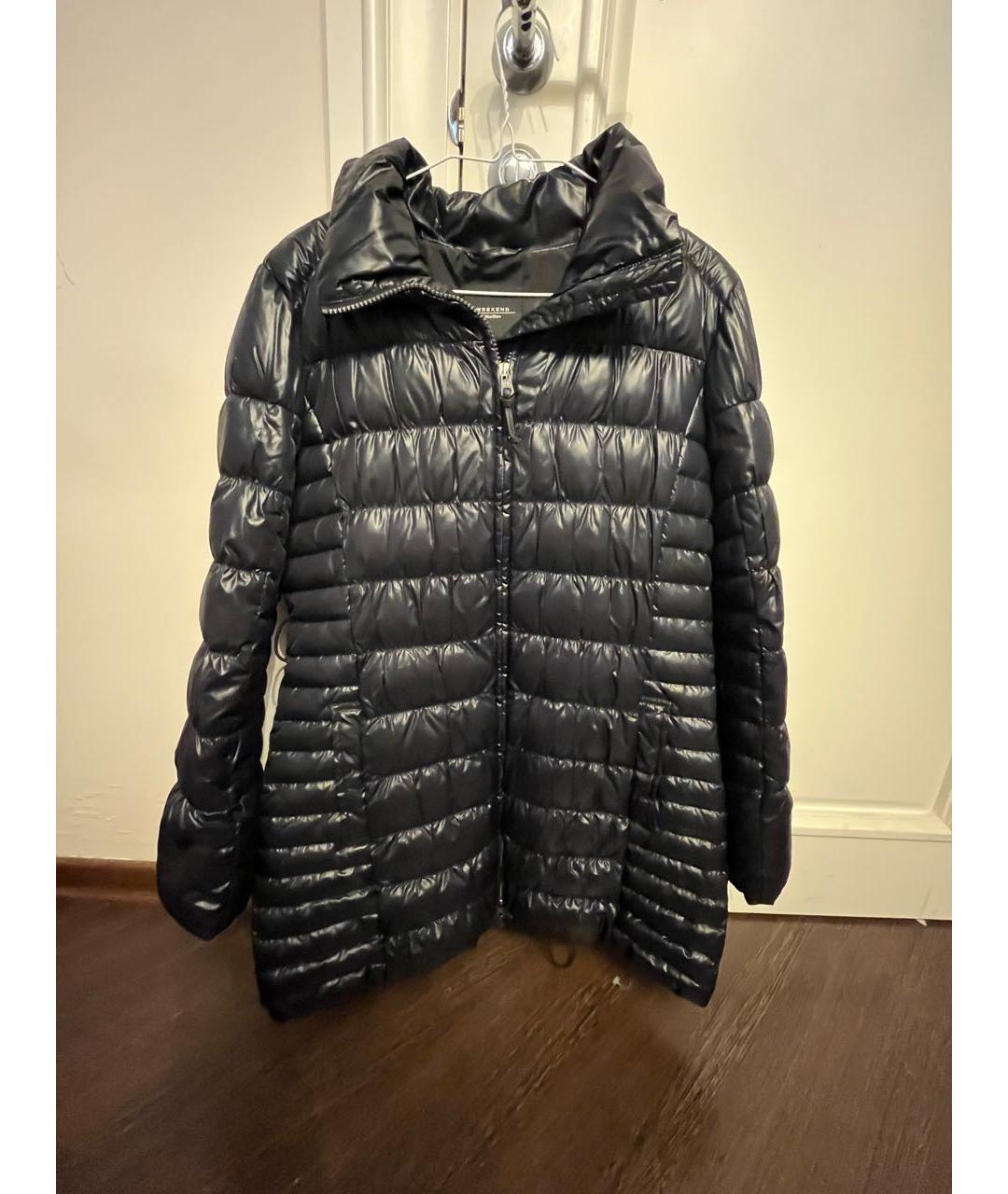 'S MAX MARA Темно-синий полиамидовый пуховик, фото 7