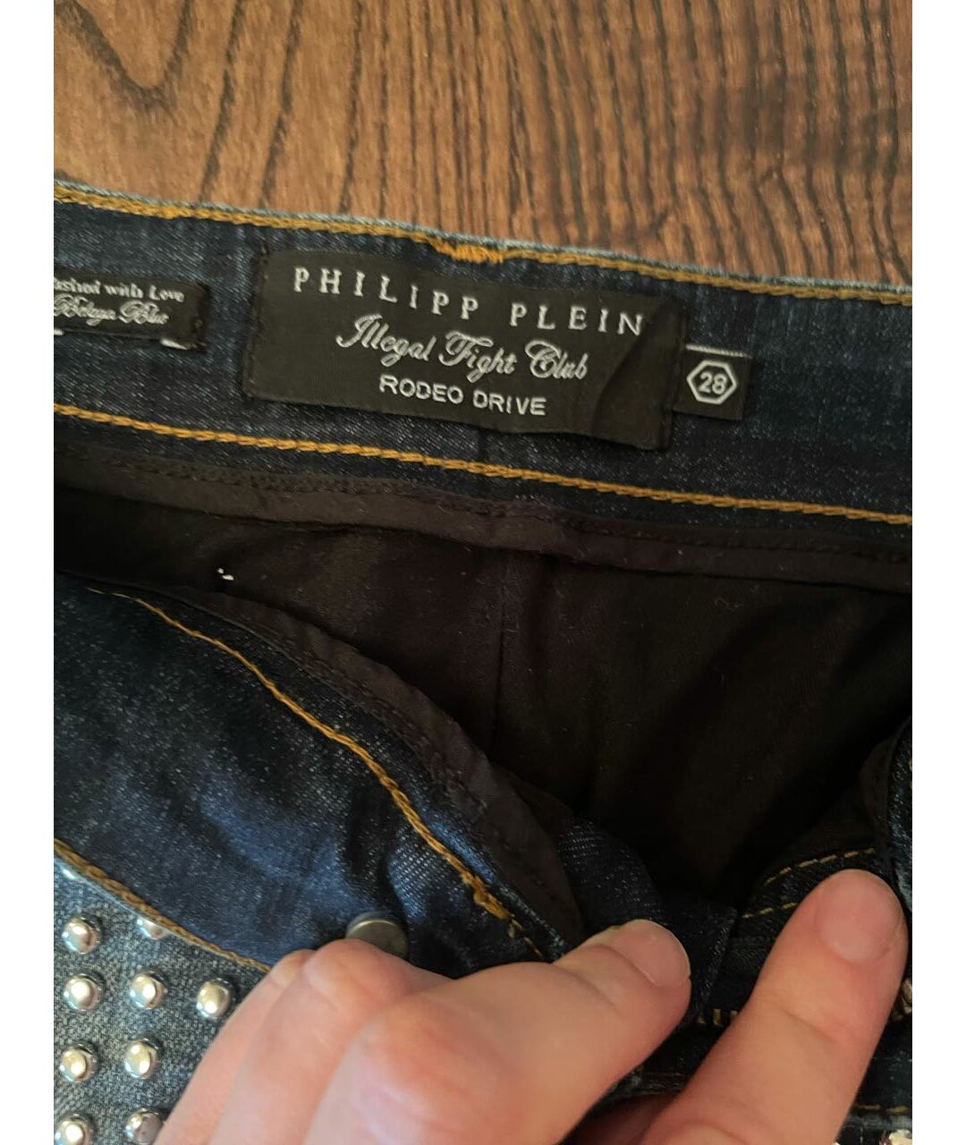 PHILIPP PLEIN Темно-синие хлопковые шорты, фото 2