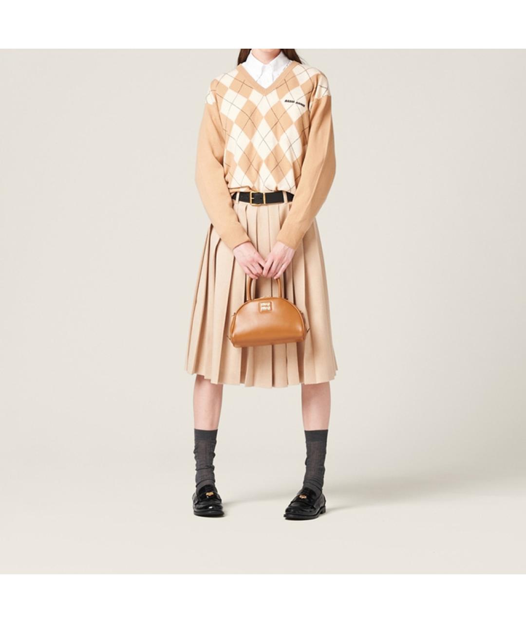MIU MIU Бежевый джемпер / свитер, фото 2