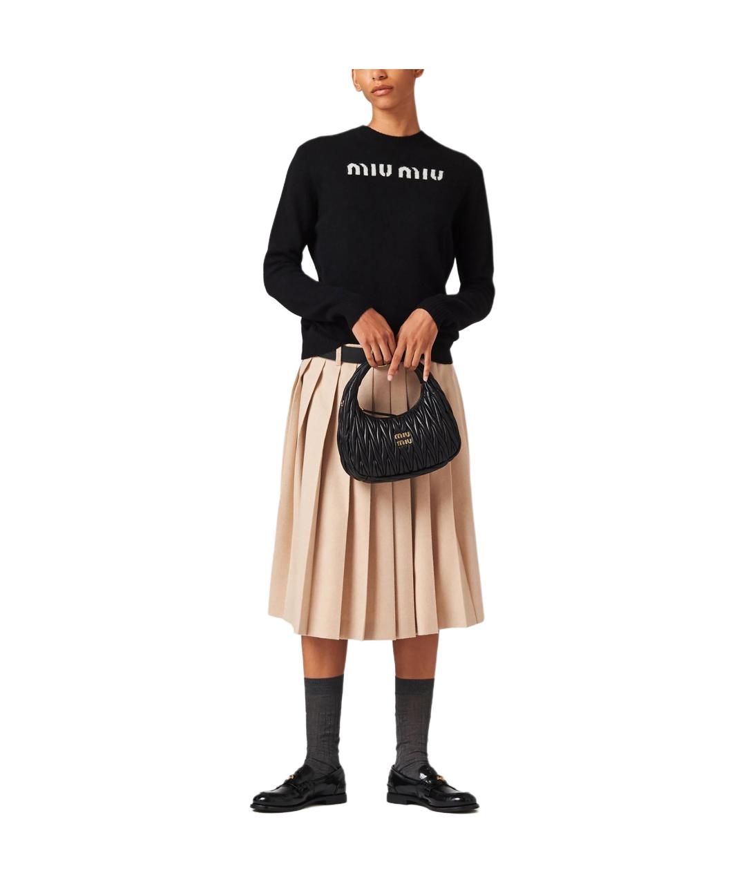 MIU MIU Черный хлопковый джемпер / свитер, фото 3