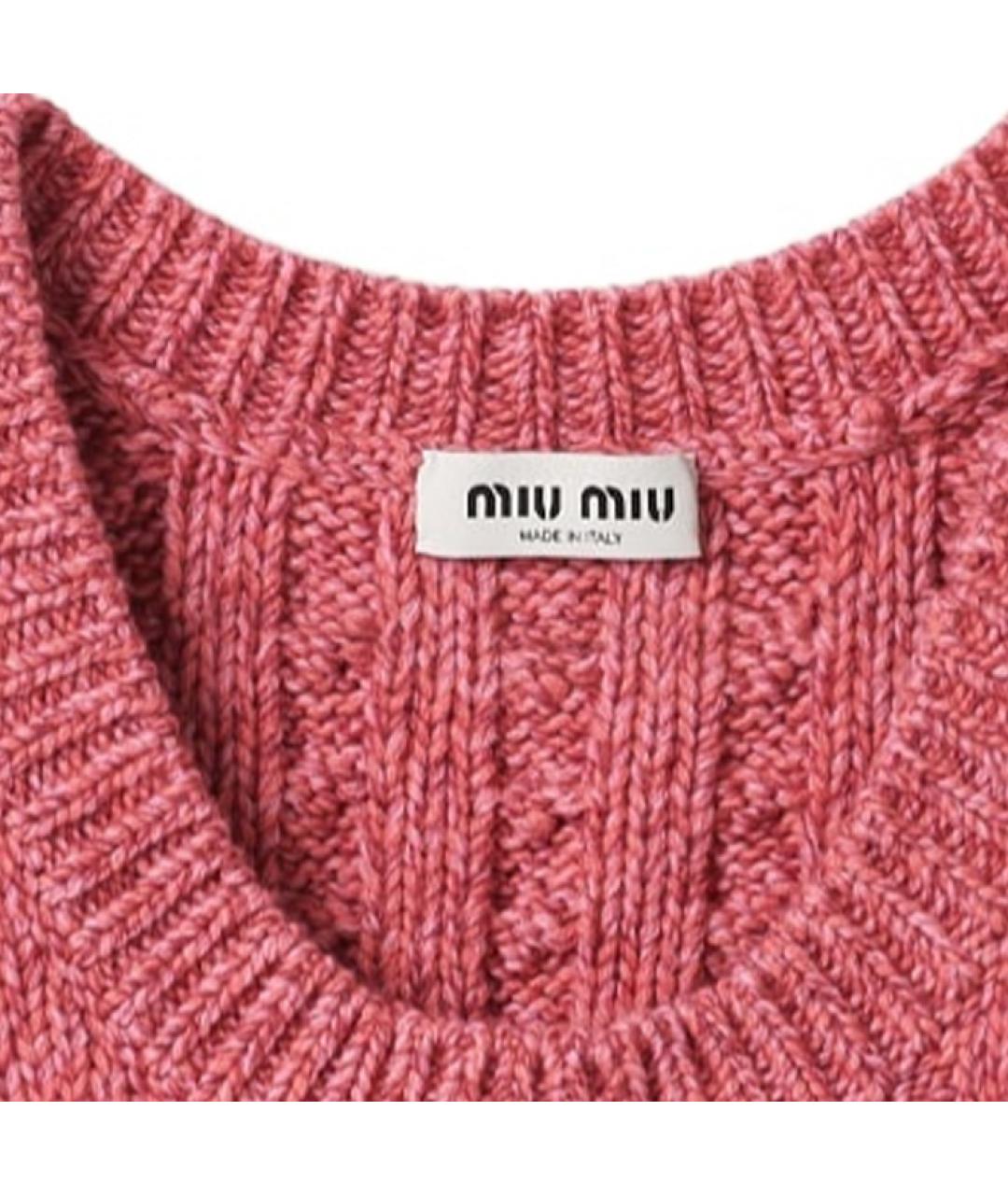MIU MIU Розовый кашемировый джемпер / свитер, фото 6