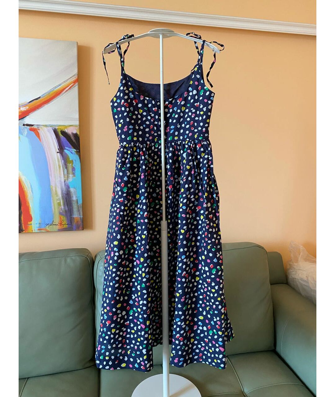J.CREW Синее хлопковое повседневное платье, фото 2