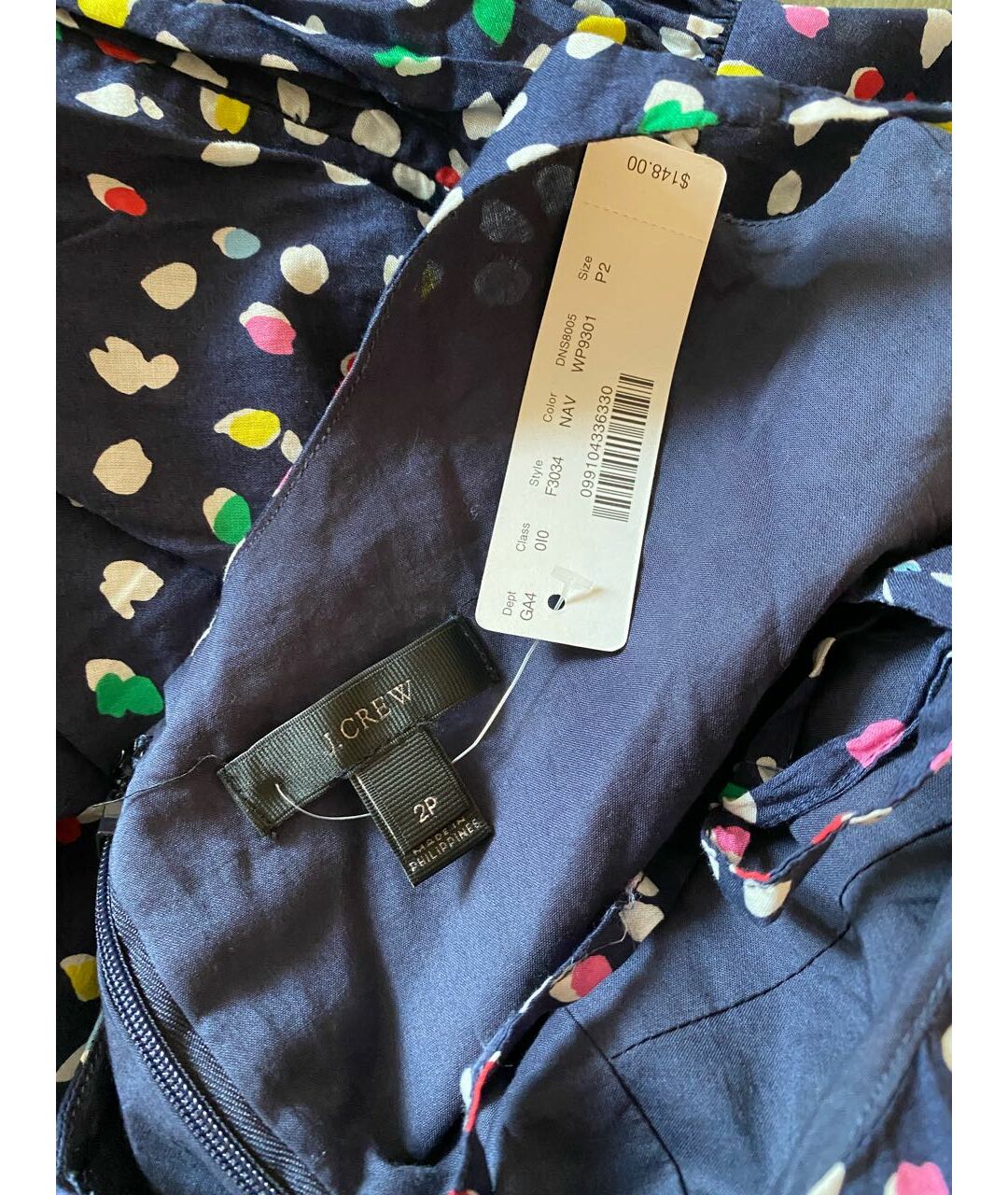 J.CREW Синее хлопковое повседневное платье, фото 3