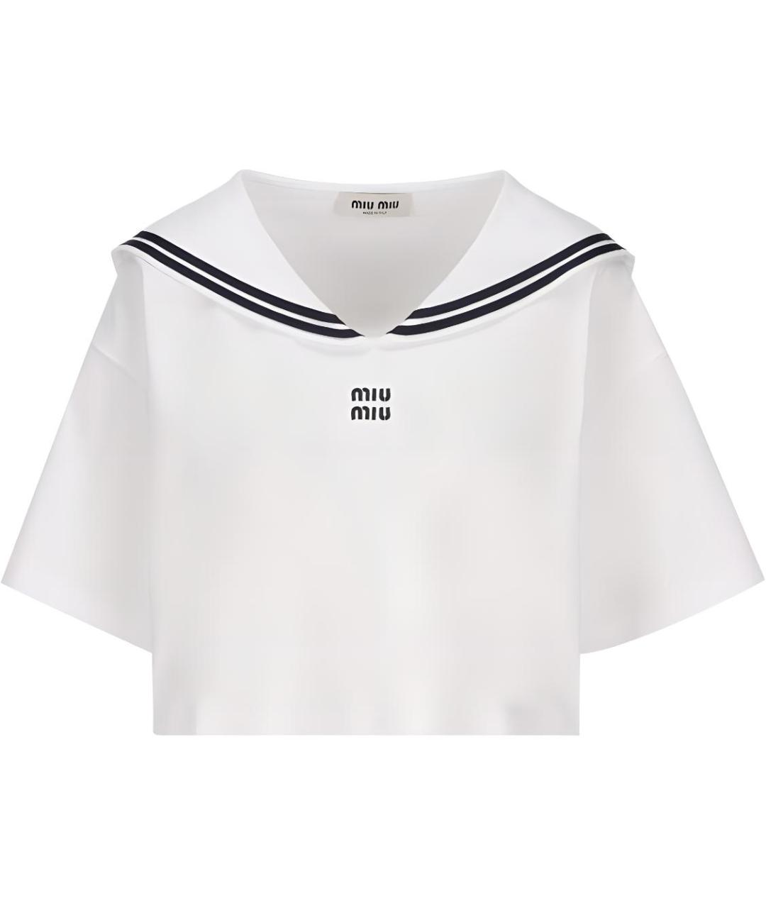 MIU MIU Белая футболка, фото 1