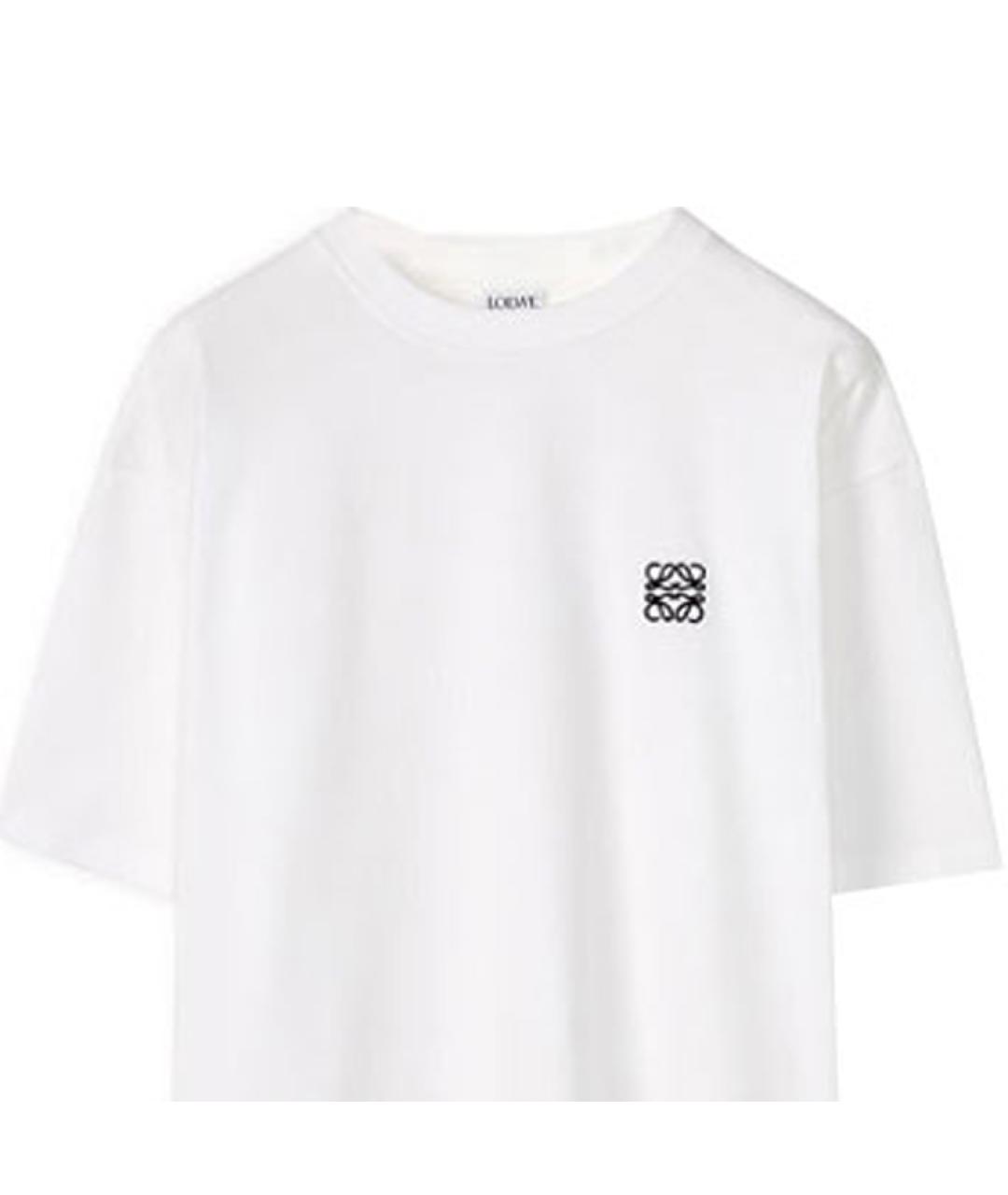 LOEWE Белая хлопковая футболка, фото 2