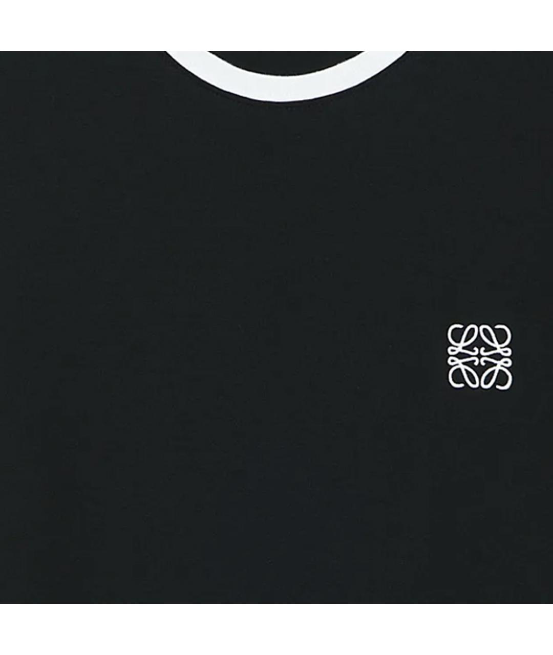 LOEWE Черная хлопковая футболка, фото 3