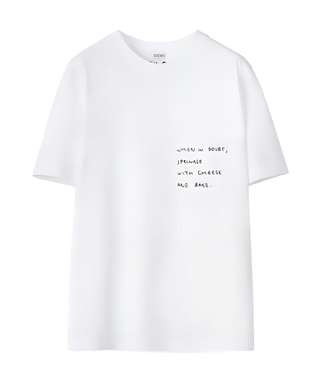 LOEWE Белая хлопковая футболка, фото 1