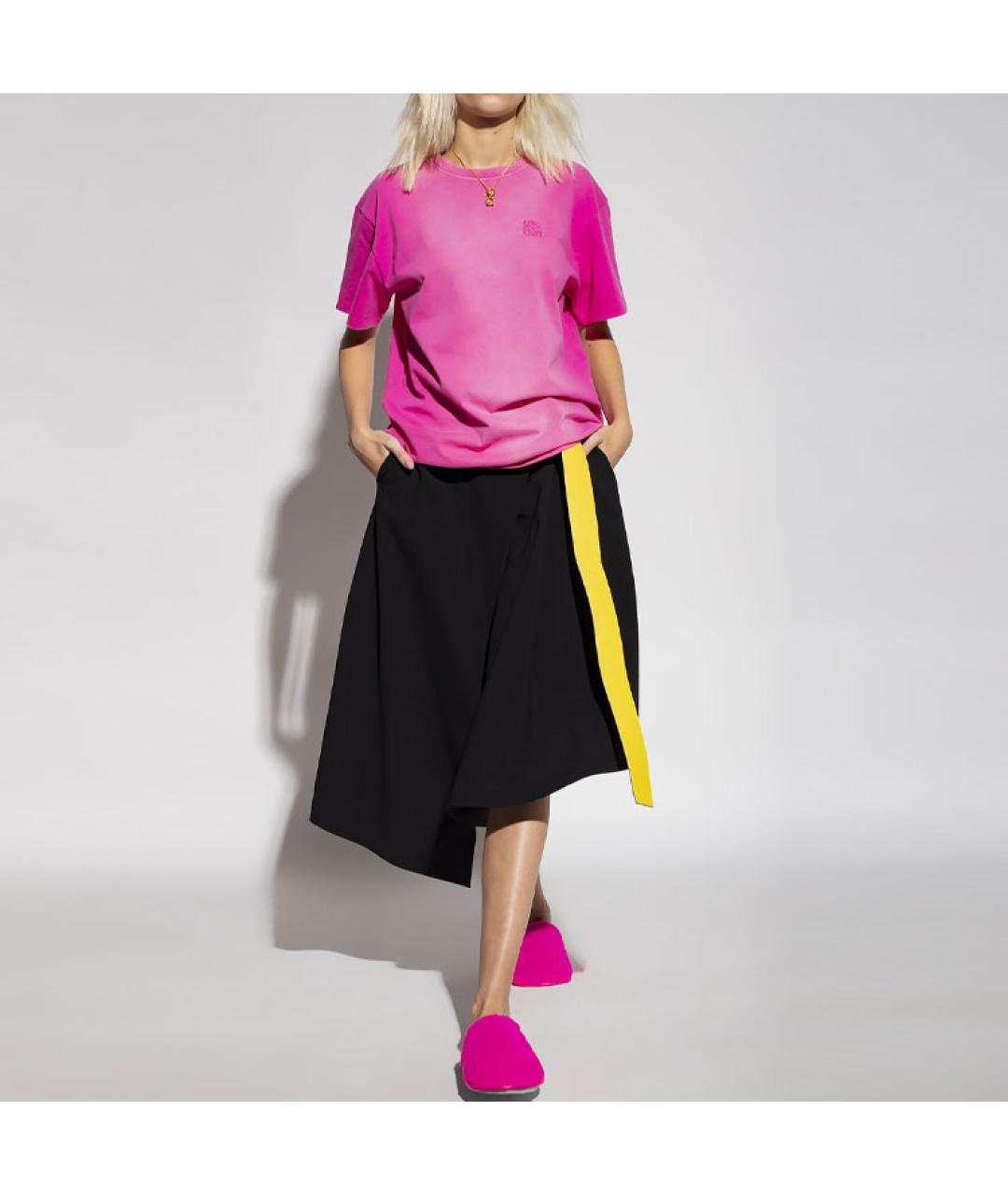 LOEWE Фуксия хлопковая футболка, фото 2