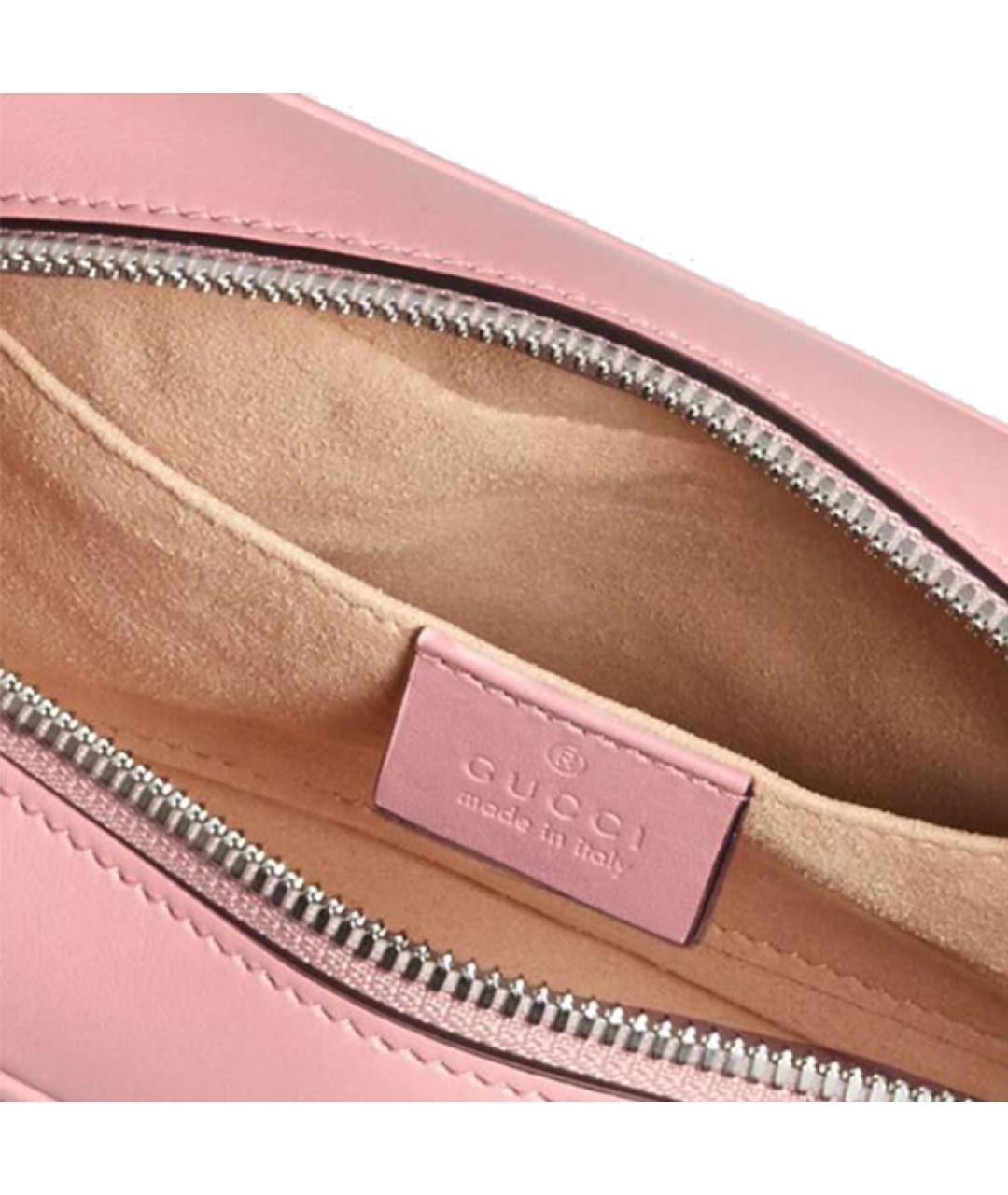 GUCCI Розовая кожаная сумка через плечо, фото 6