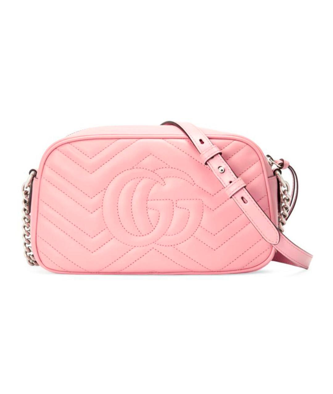 GUCCI Розовая кожаная сумка через плечо, фото 3