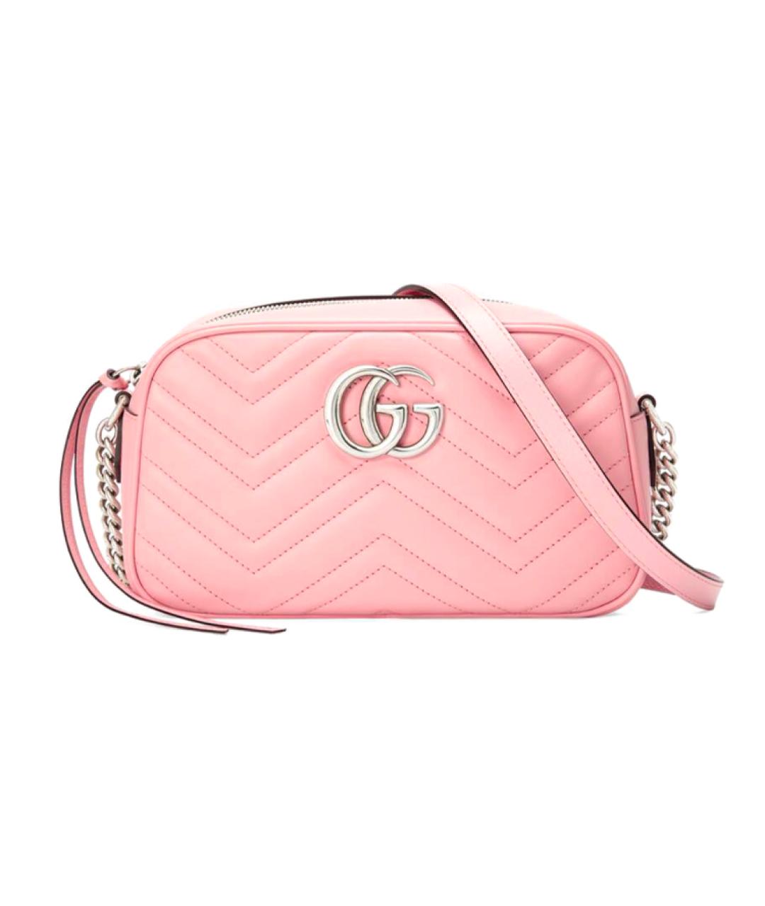 GUCCI Розовая кожаная сумка через плечо, фото 1