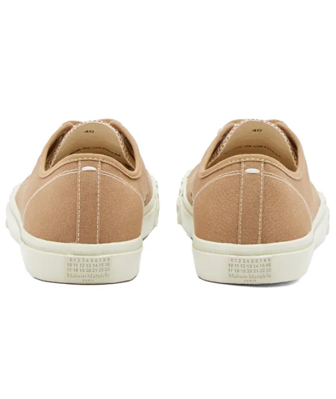 MAISON MARGIELA Бежевые текстильные кеды, фото 5