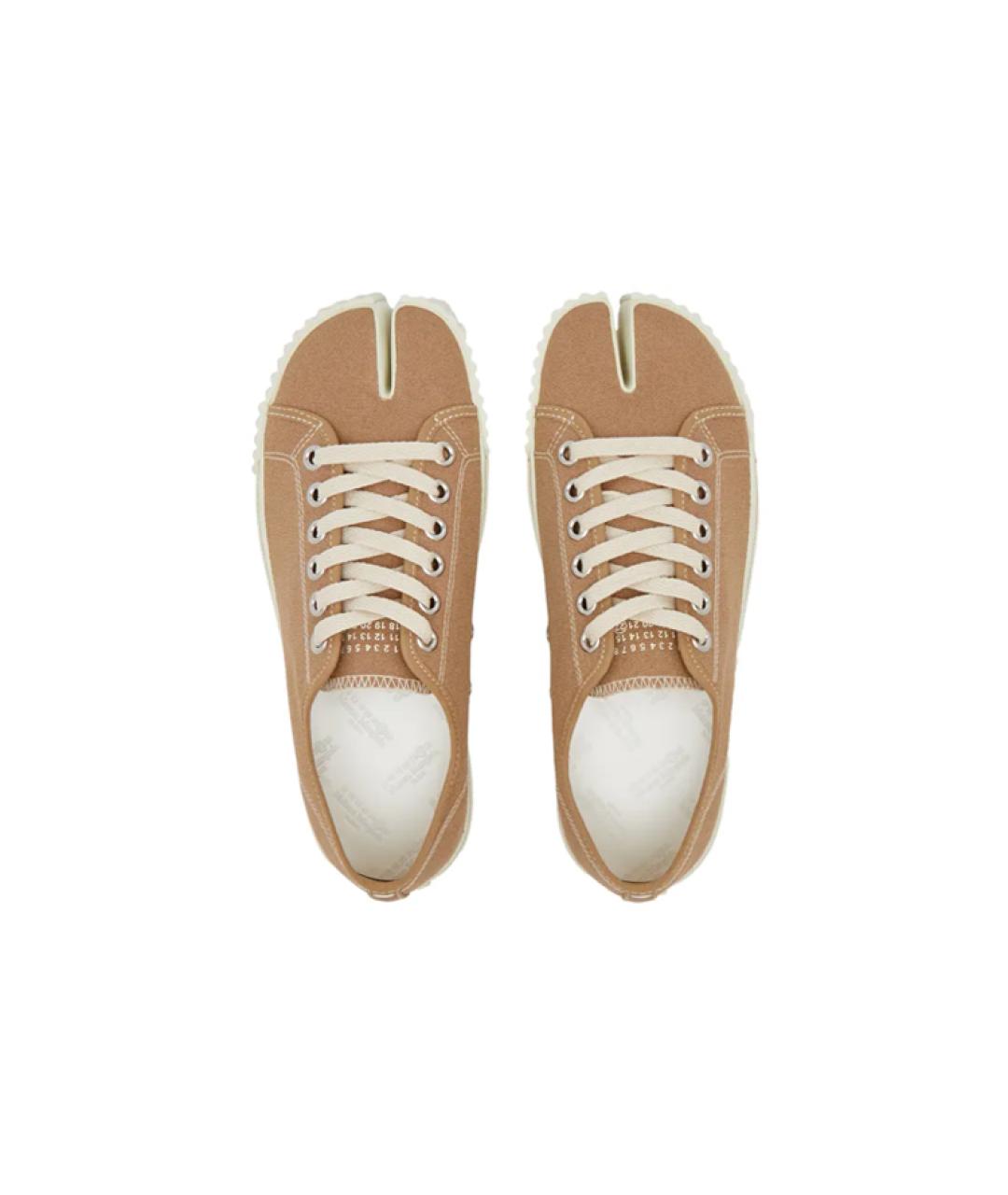 MAISON MARGIELA Бежевые текстильные кеды, фото 4