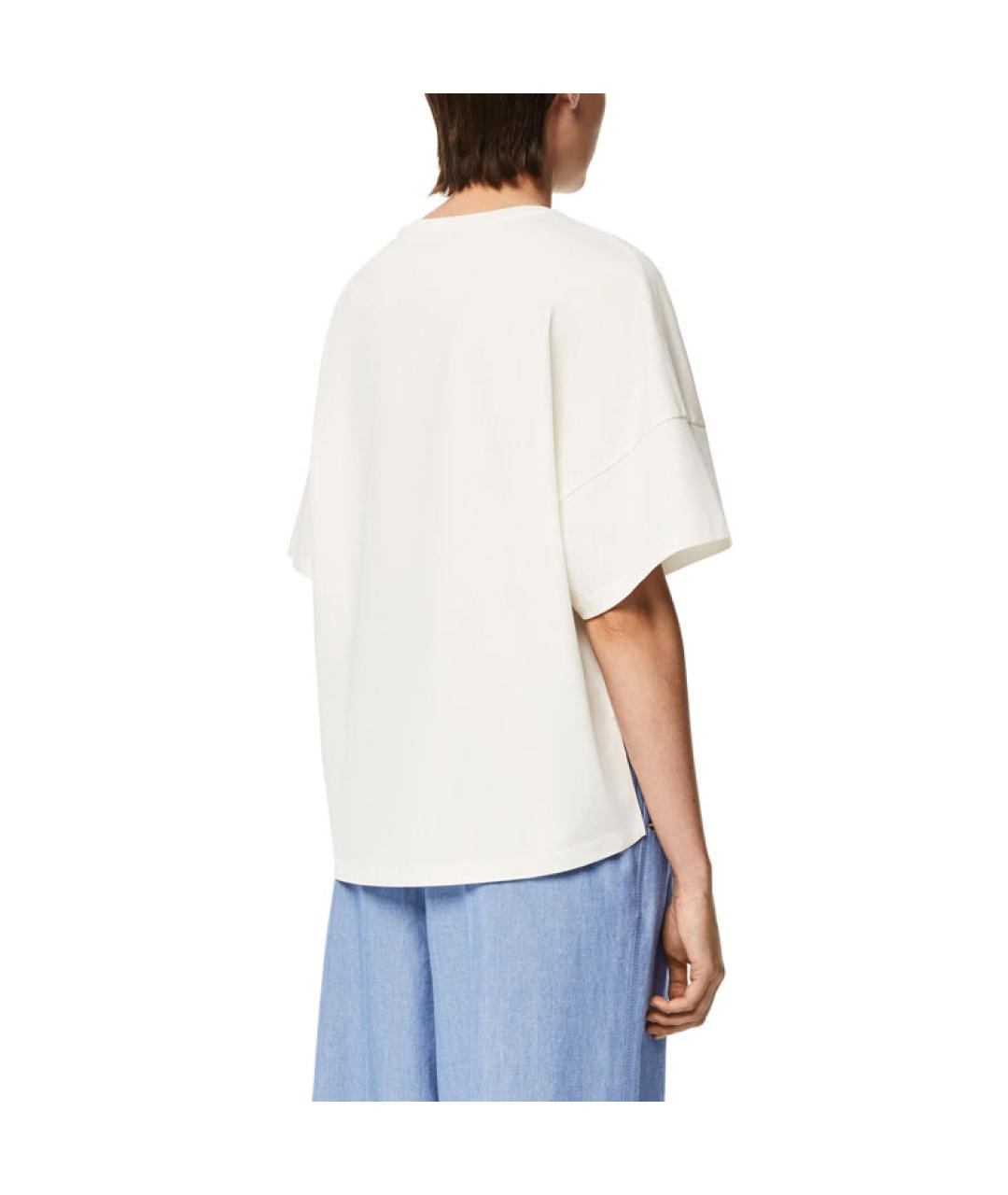 LOEWE Белая хлопковая футболка, фото 3