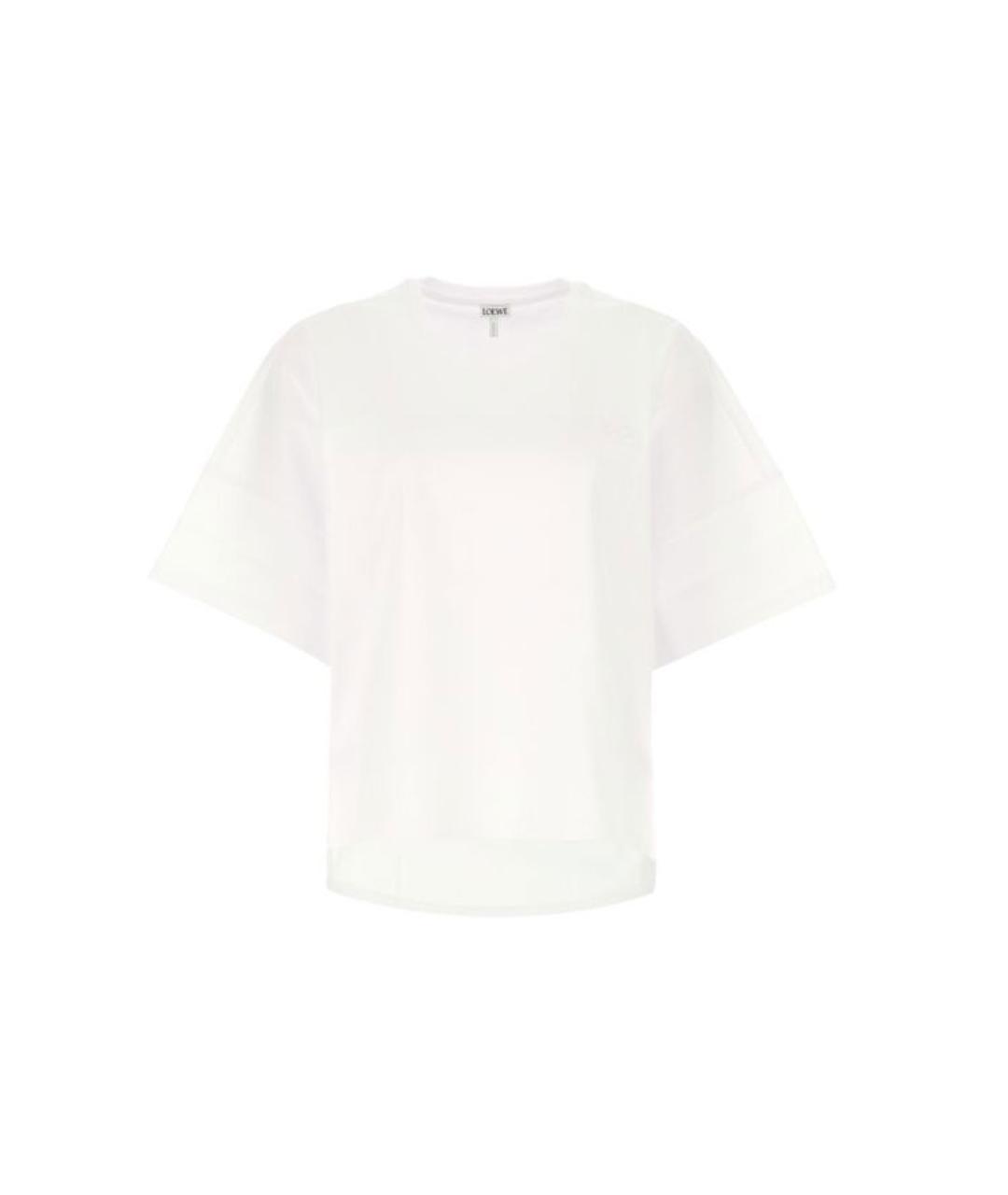 LOEWE Белая хлопковая футболка, фото 1