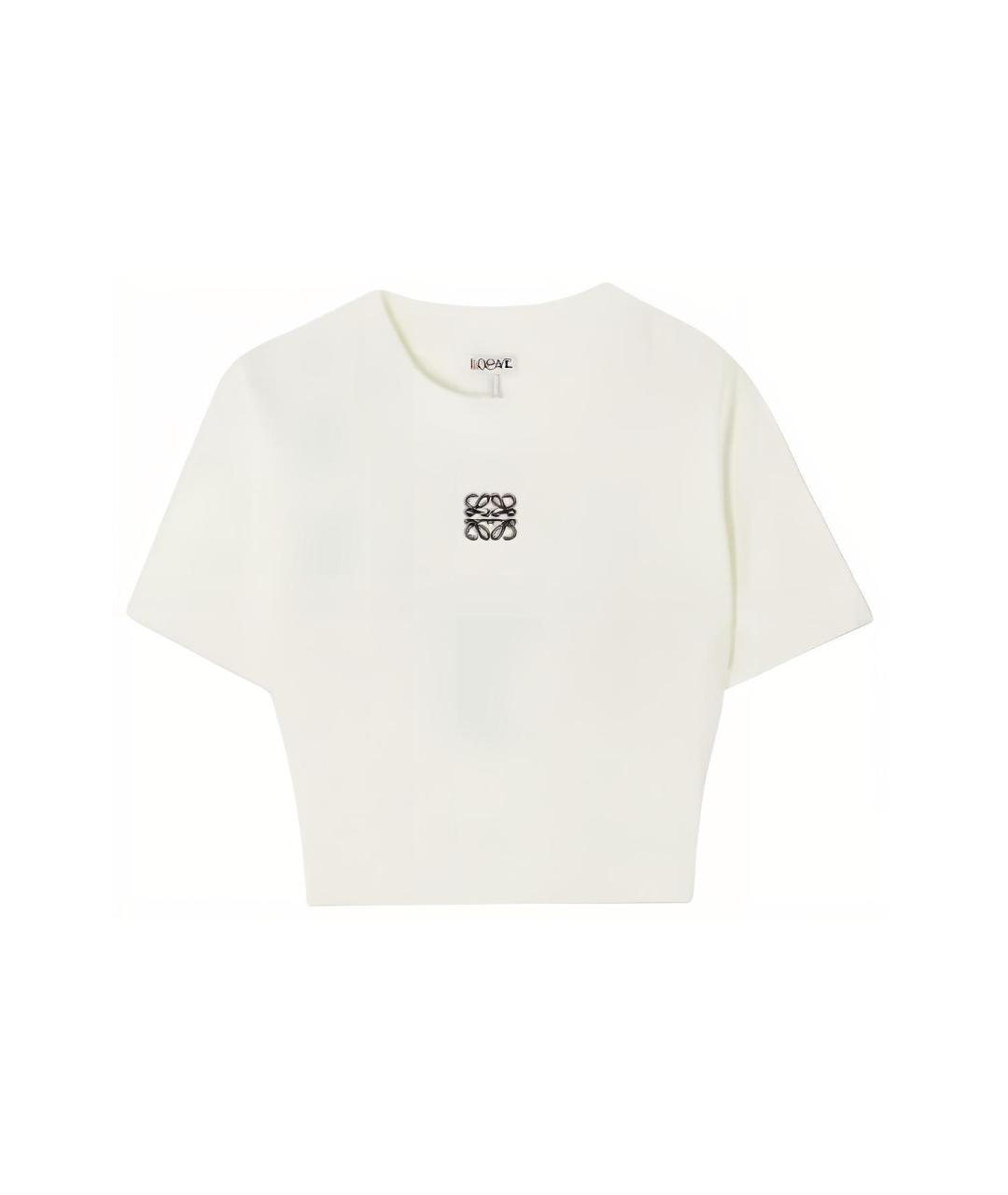 LOEWE Белая хлопковая футболка, фото 1