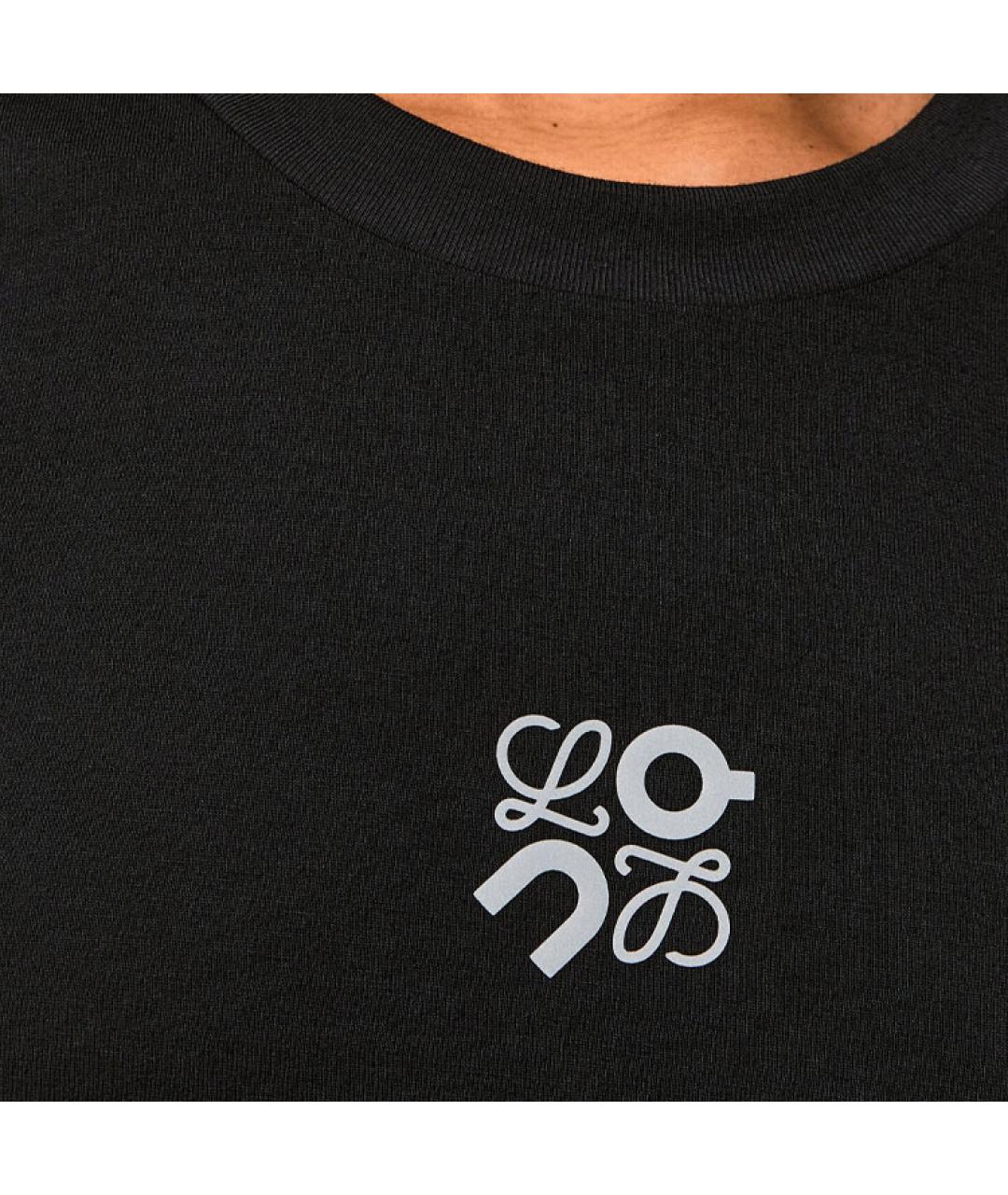 LOEWE Черная хлопковая футболка, фото 3